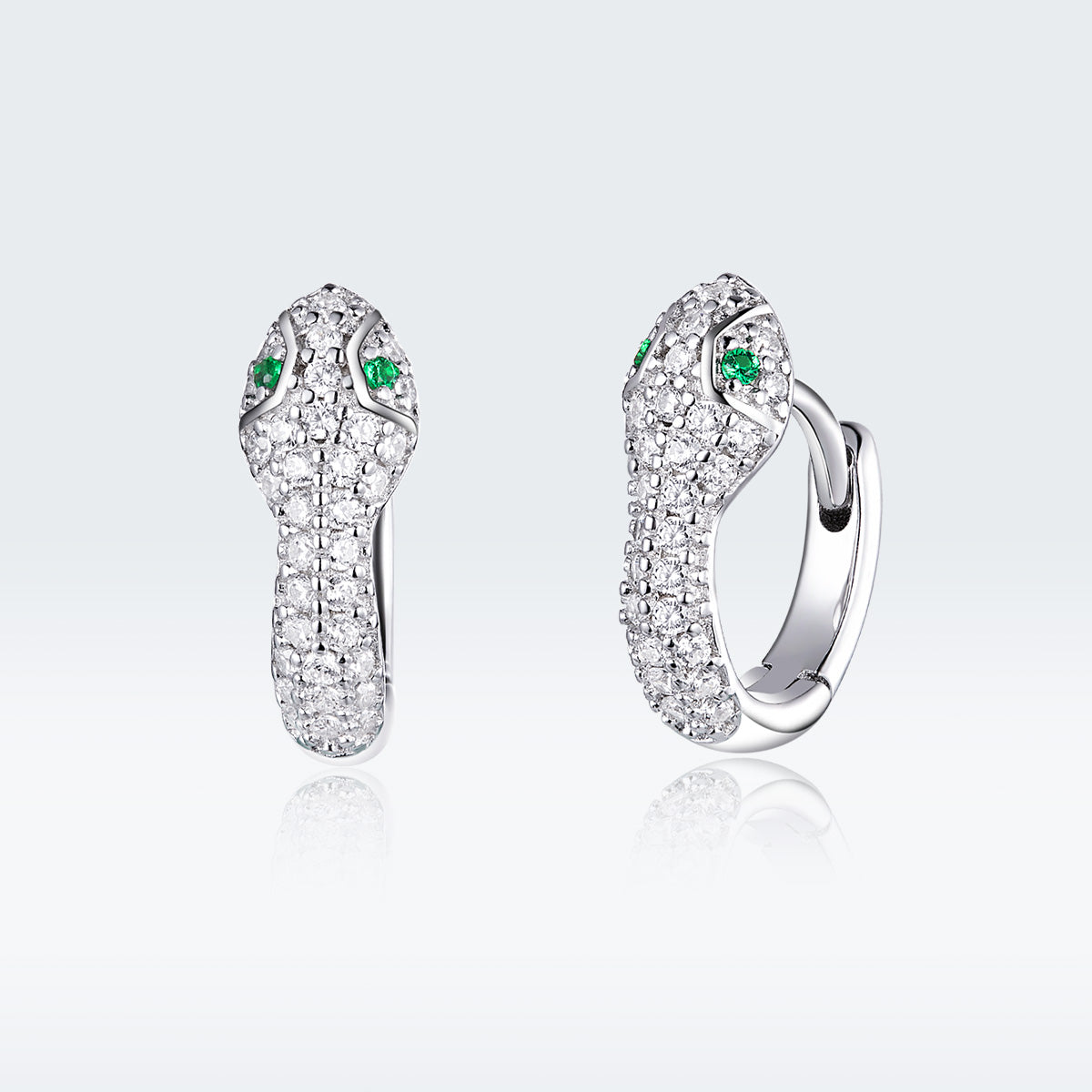 925 Sterling Silver Earrings with Plated Platinum and CZ for Women DestGlow