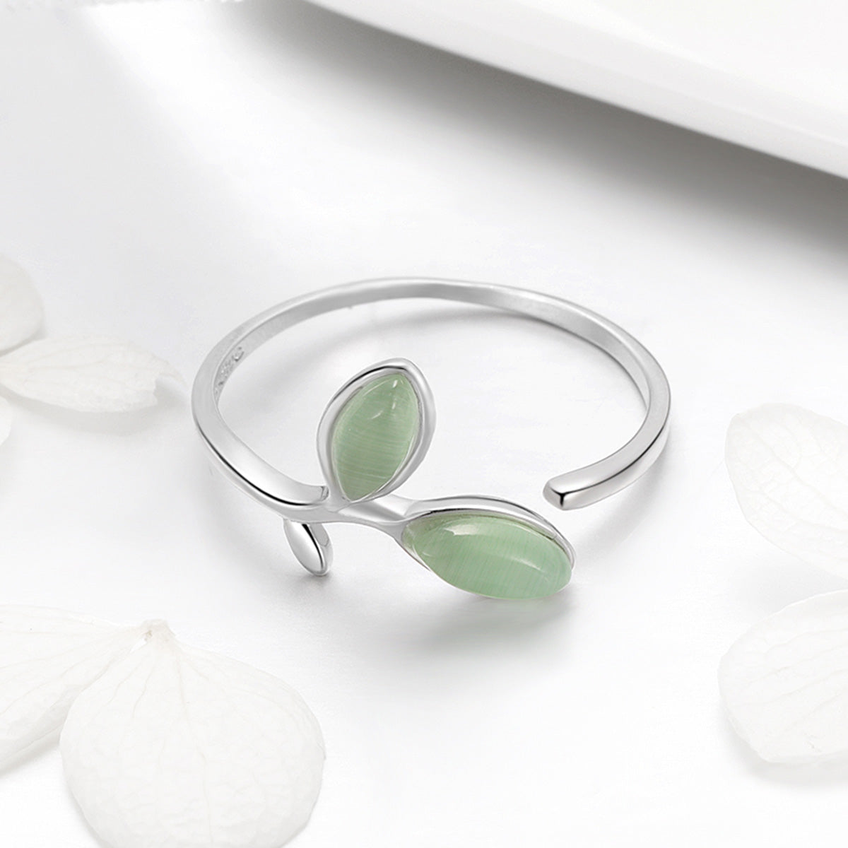 925 Sterling Silver Ring for Women - 0.1cm Width, 1.3cm Height DestGlow