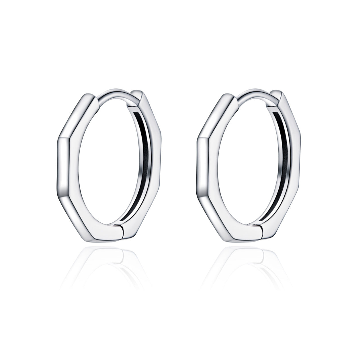 925 Sterling Silver Earrings 1.6*1.5 Size for Unisex DestGlow