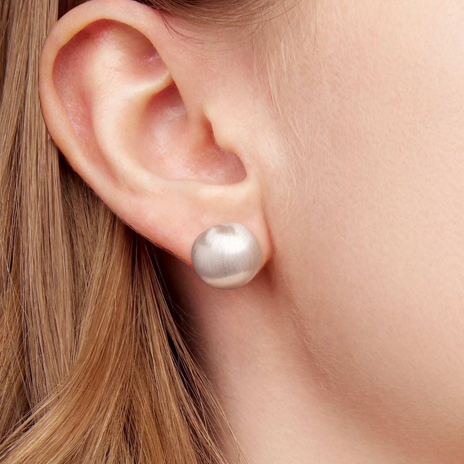 925 Sterling Silver 1.4cm White Gold Plated Earrings DestGlow