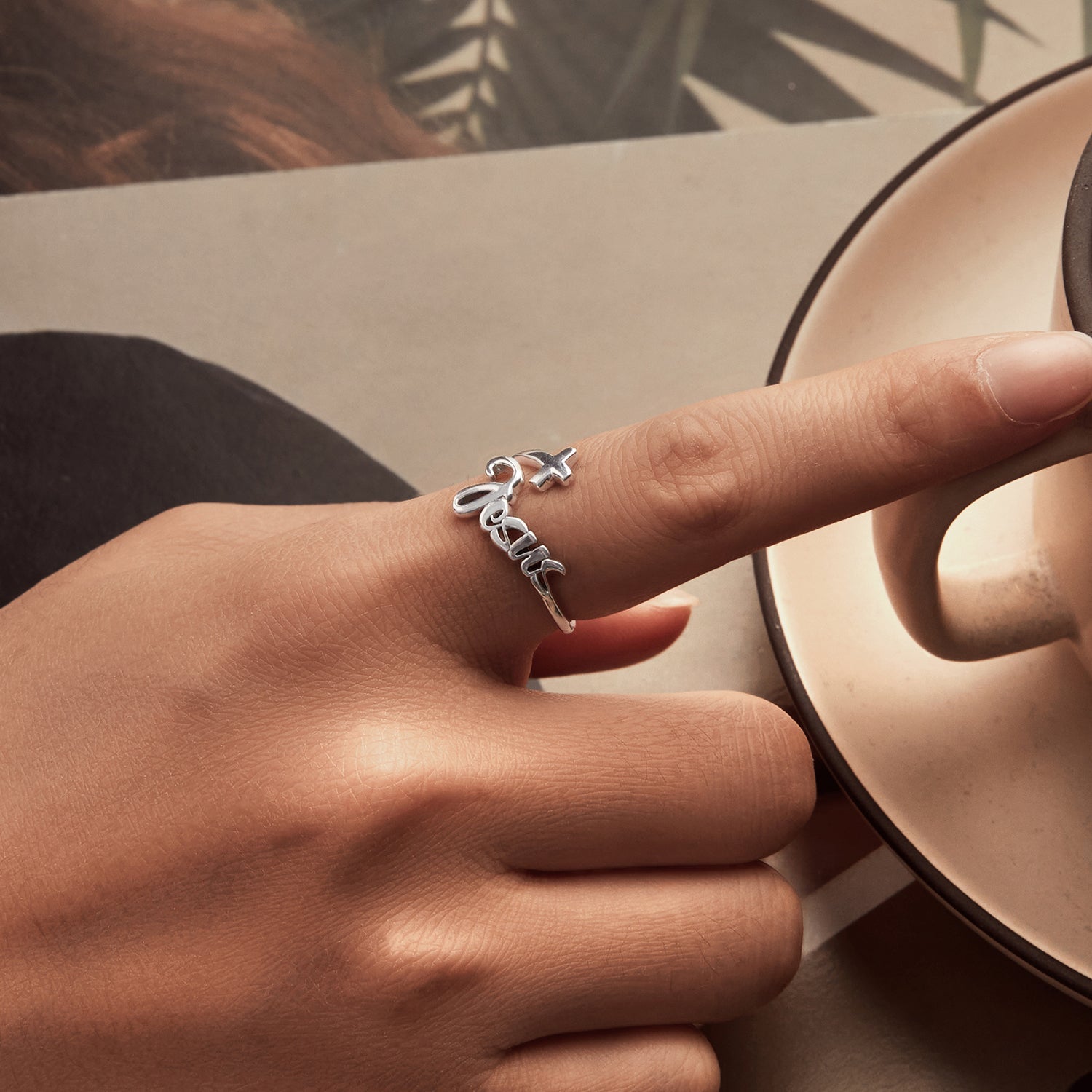 925 Sterling Silver Oxidized Silver Ring for Women DestGlow