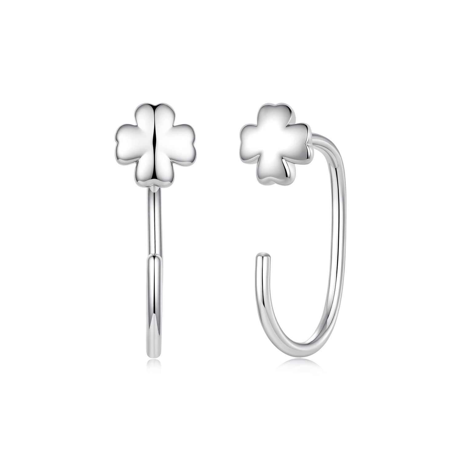 S925 Silver Brass and White Gold Plated 1.4cm Earrings for Women DestGlow