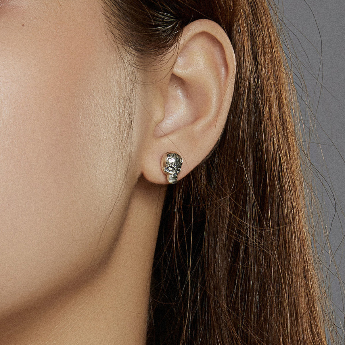 S925 Oxidized Silver Earrings Size 1*0.7cm for Women DestGlow