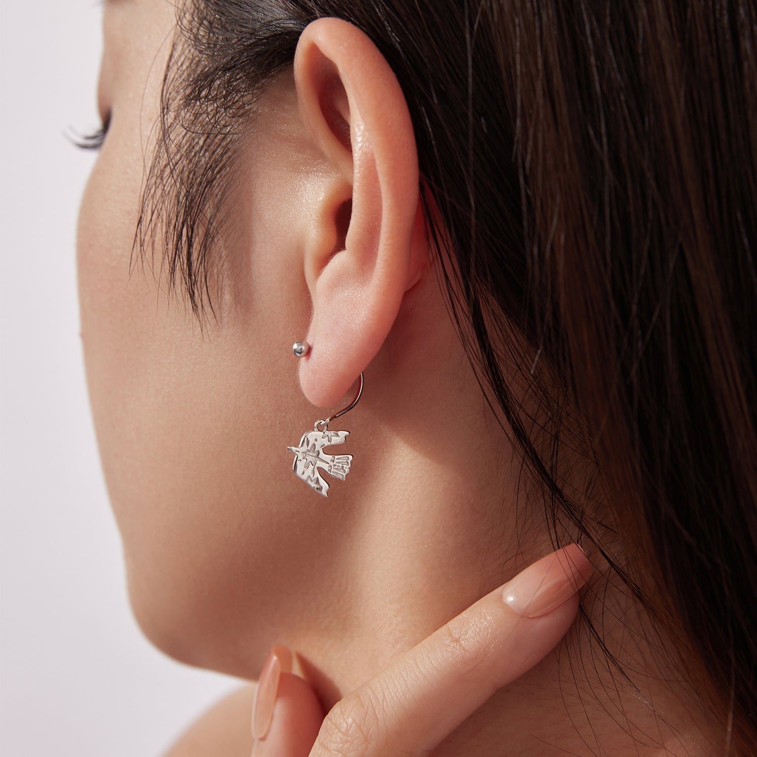 925 Sterling Silver Earrings with Pavé Setting CZ and White Gold Plating for Women DestGlow