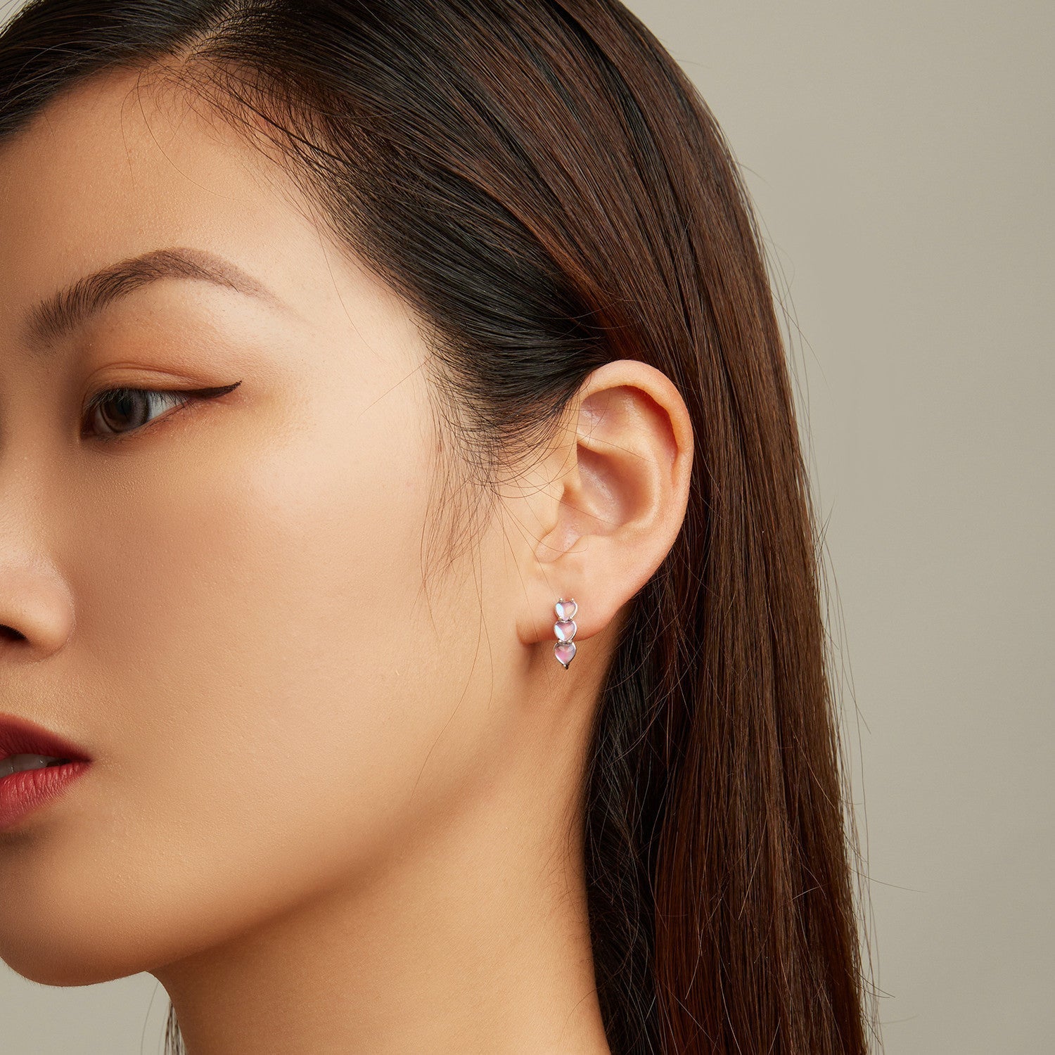 925 Sterling Silver Earrings with Transparent Glass for Women DestGlow