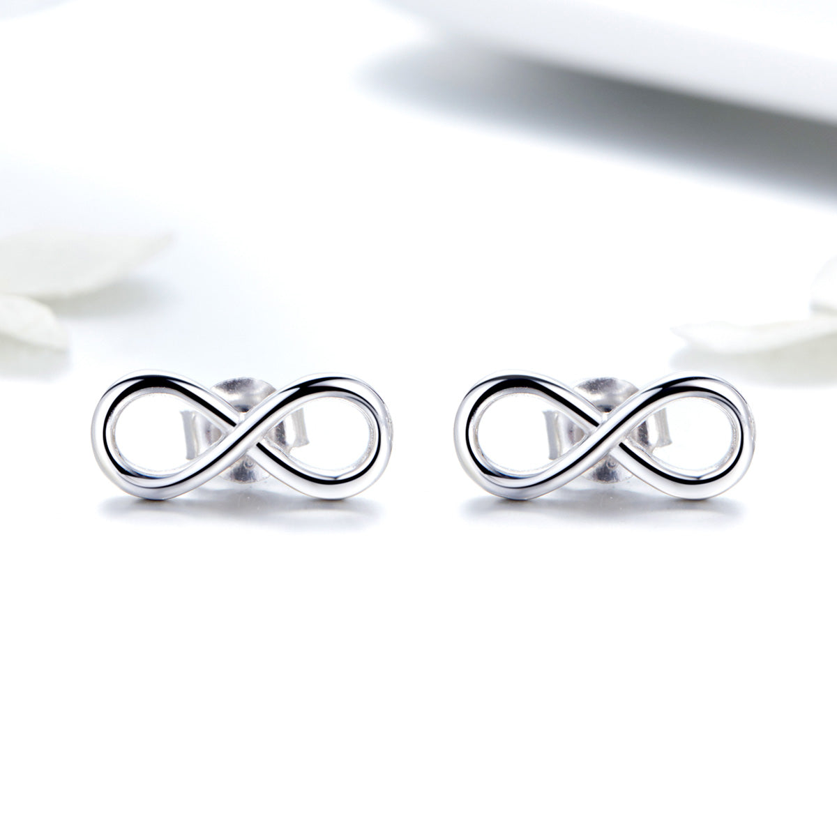 925 Sterling Silver Earrings for Women - 0.6*1.3 cm, Plated Platinum DestGlow
