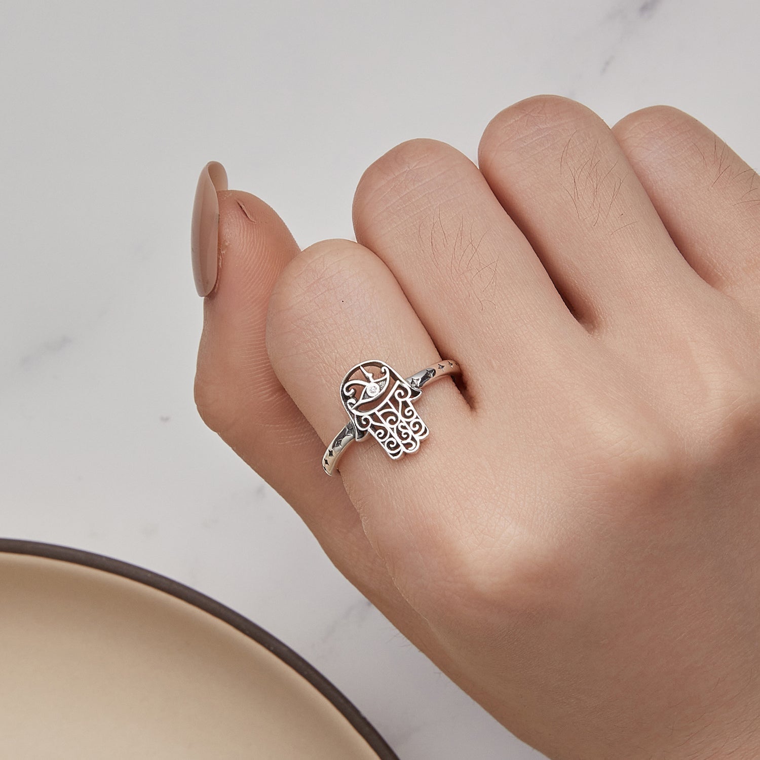 925 Sterling Silver 1.1mm Pavé Setting CZ Ring DestGlow