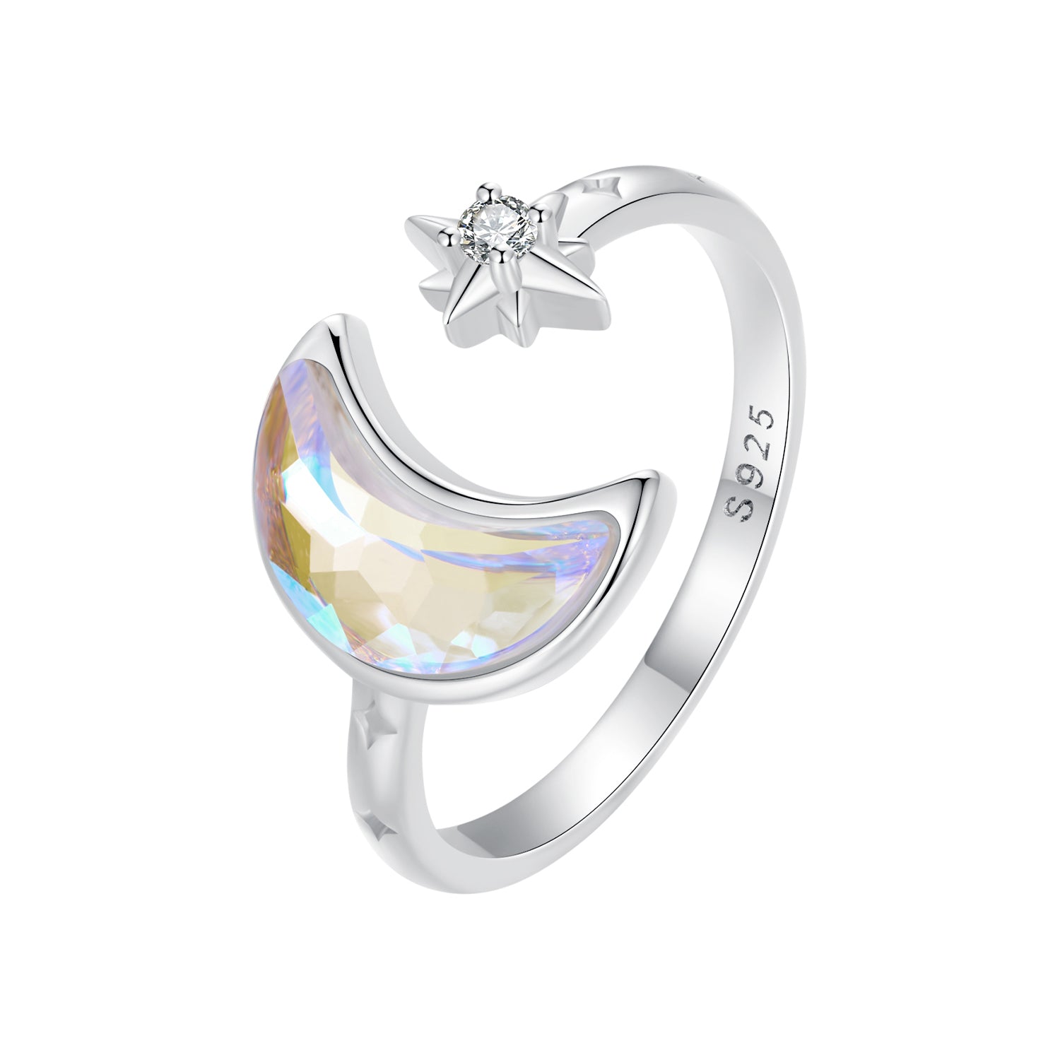 925 Sterling Silver Ring with Pavé Setting CZ in 1.9mm Width for Women DestGlow