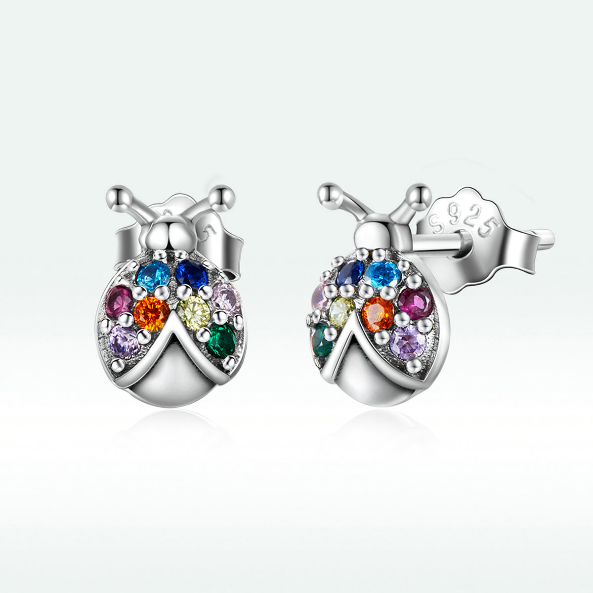 925 Sterling Silver Earrings with Oxidized Finish and Pavé Setting CZ DestGlow