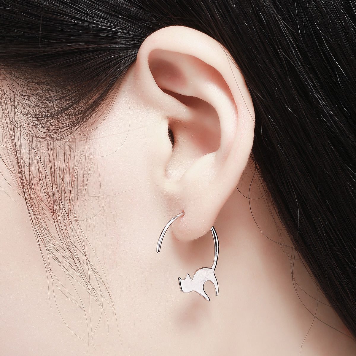 925 Sterling Silver Earrings for Women - 3*2.5cm, Platinum Plated DestGlow