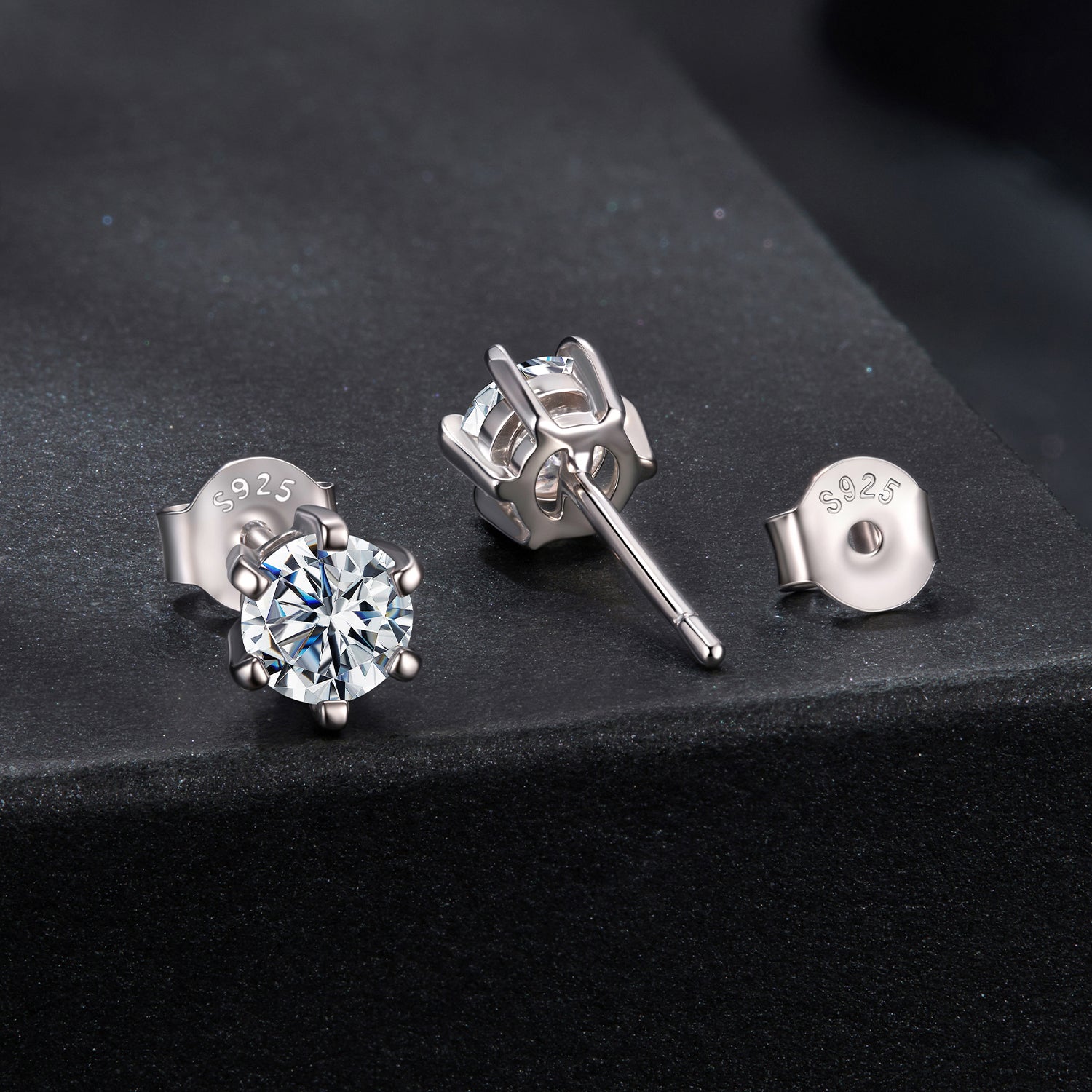 925 Sterling Silver 0.65 Carat Moissanite Earrings for Women DestGlow
