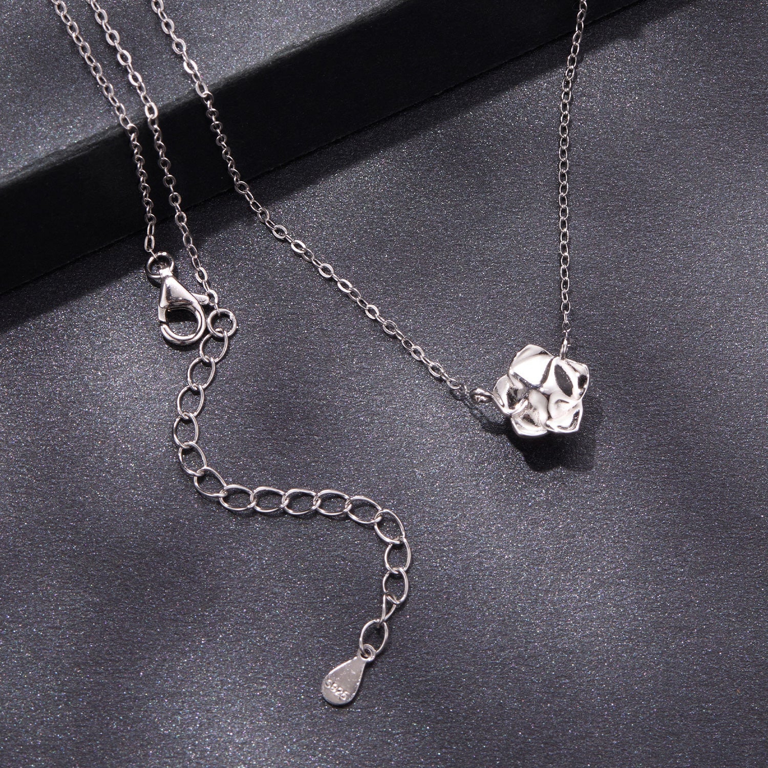 925 Sterling Silver Moissanite 0.5 Carat White Gold Plated Necklace for Women DestGlow