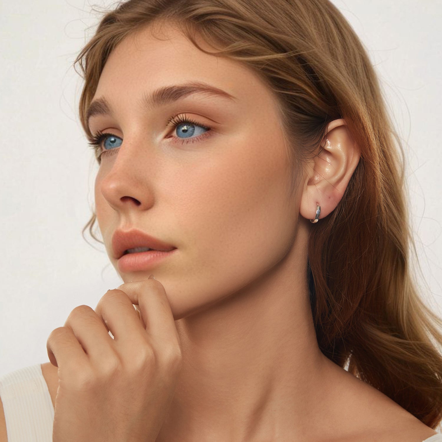 925 Sterling Silver Earrings 1.3*0.3cm for Women DestGlow