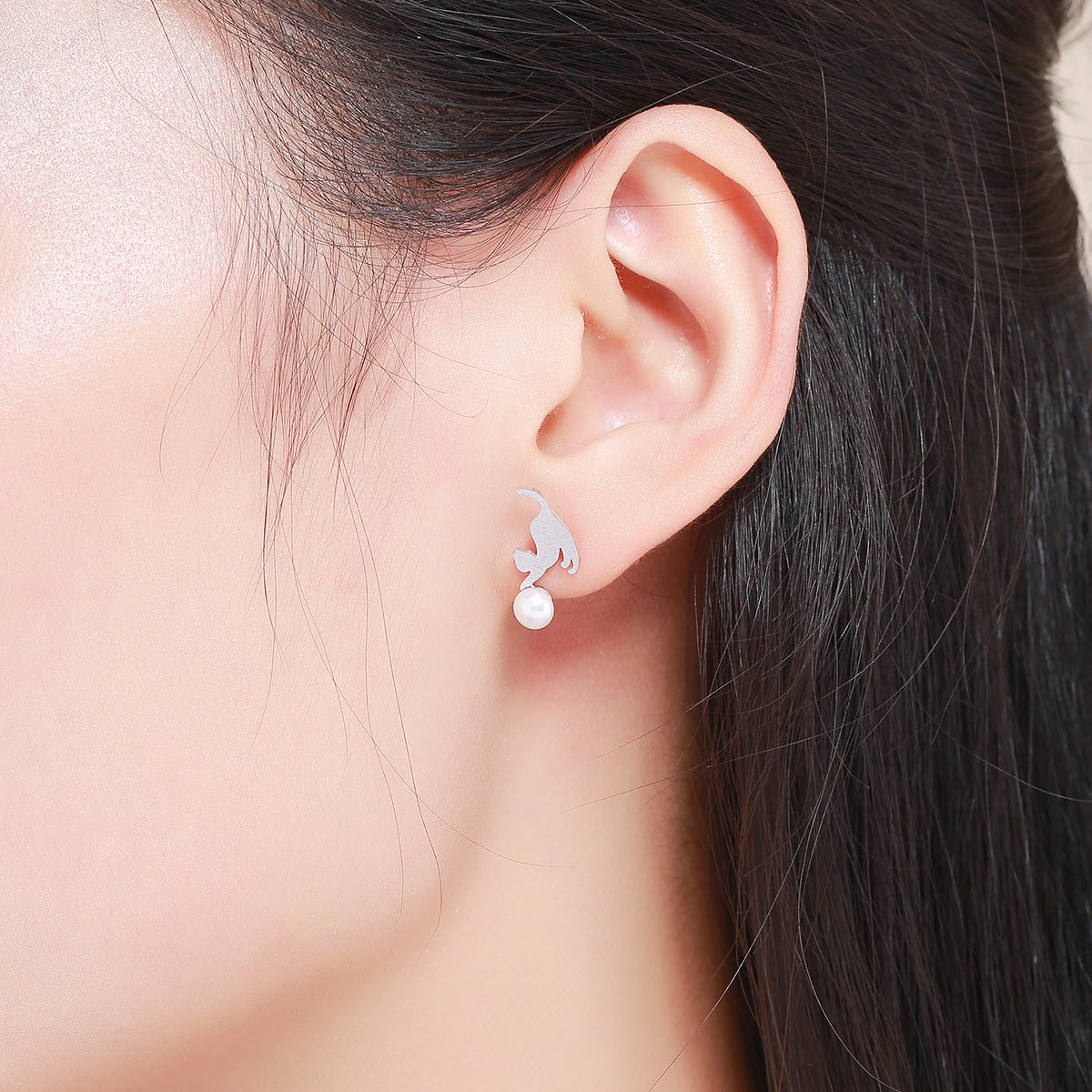 925 Sterling Silver Shell Pearl Earrings for Women DestGlow