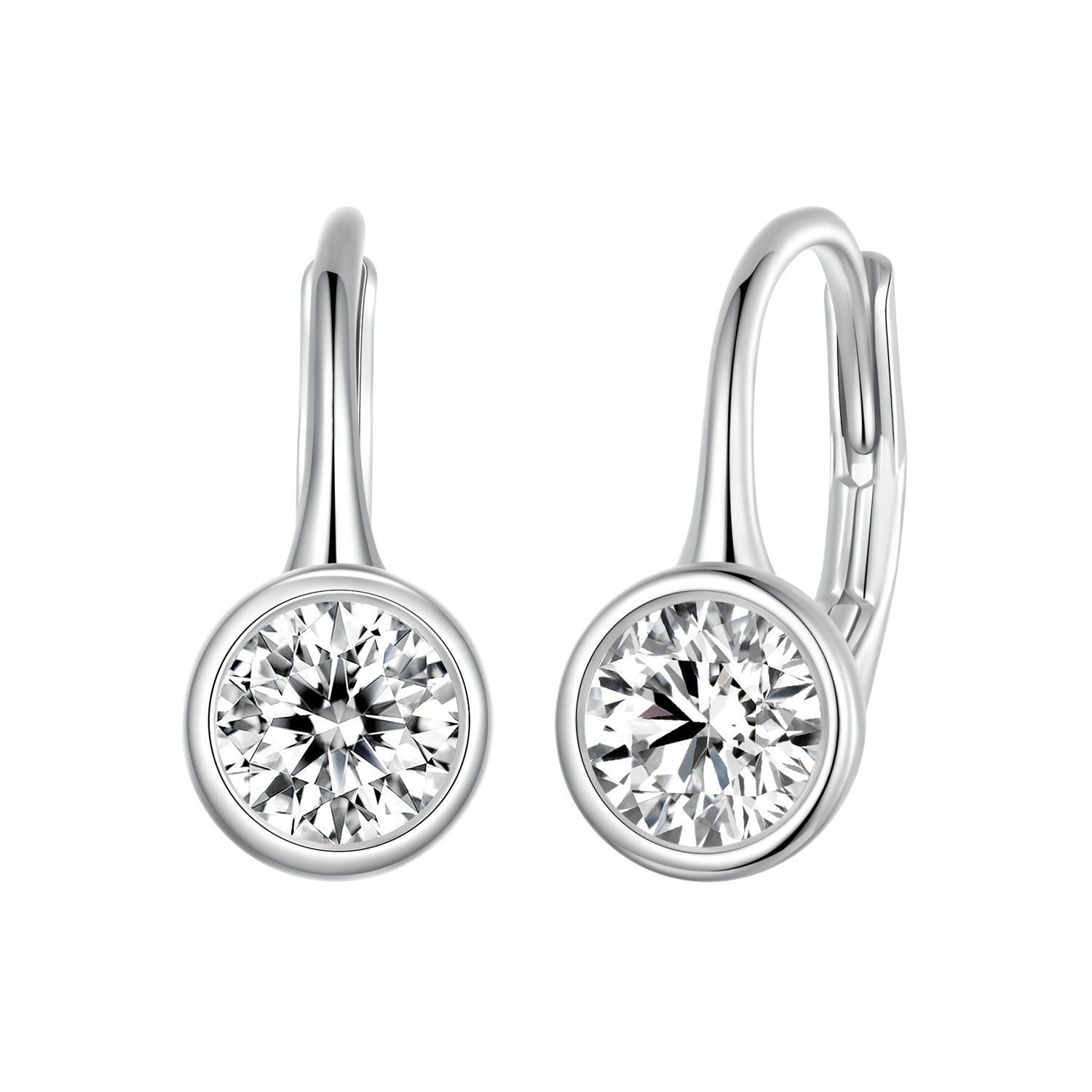 925 Sterling Silver 0.50 Carat Moissanite Earrings for Women DestGlow