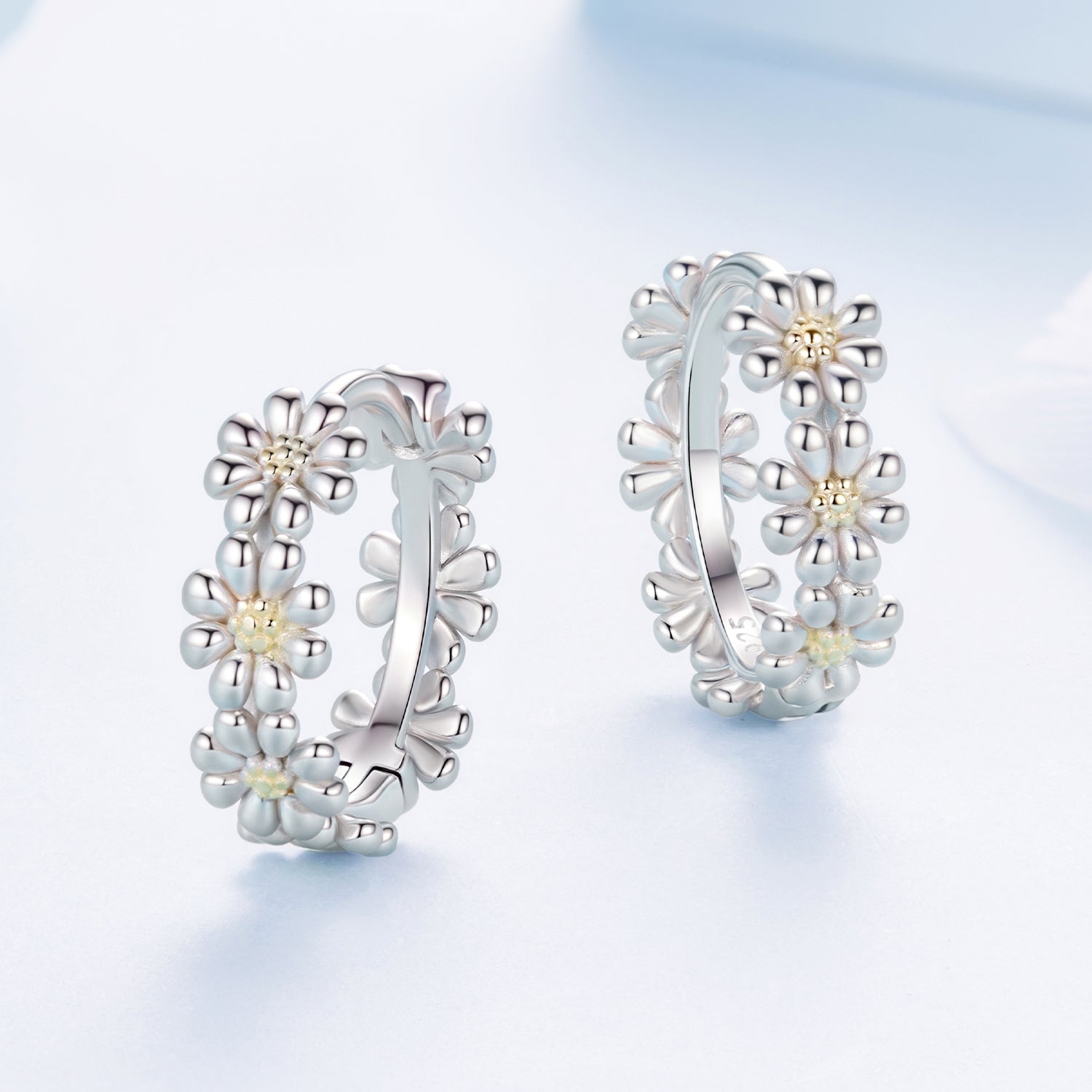 925 Sterling Silver Plated White Gold Earrings for Women DestGlow