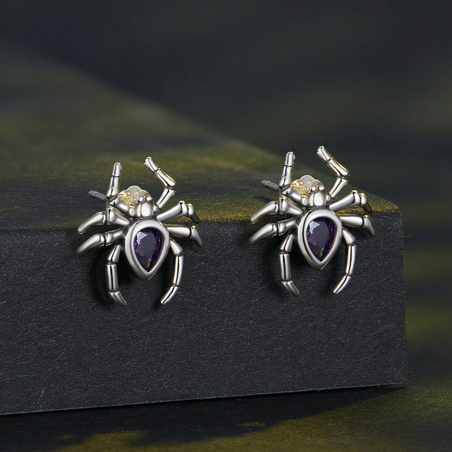 925 Sterling Silver Earrings with Pavé Setting CZ, Size 13*12mm DestGlow