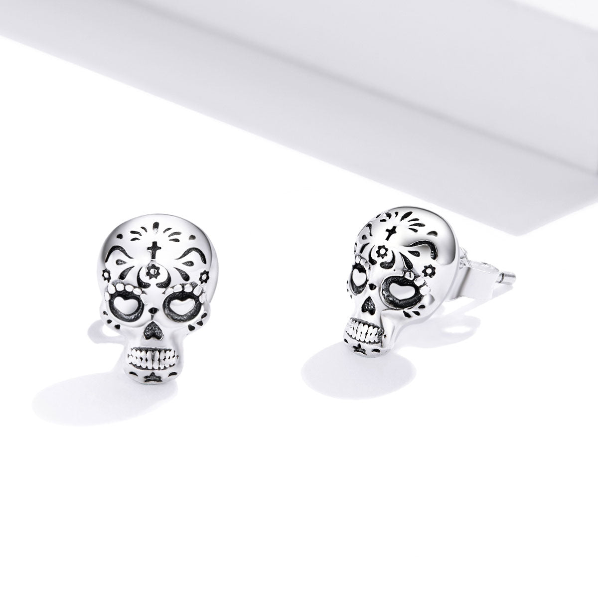 S925 Oxidized Silver Earrings Size 1*0.7cm for Women DestGlow