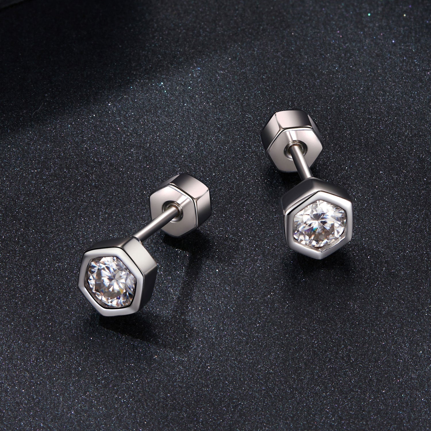 925 Sterling Silver 0.3 Carat Moissanite Earrings for Women DestGlow