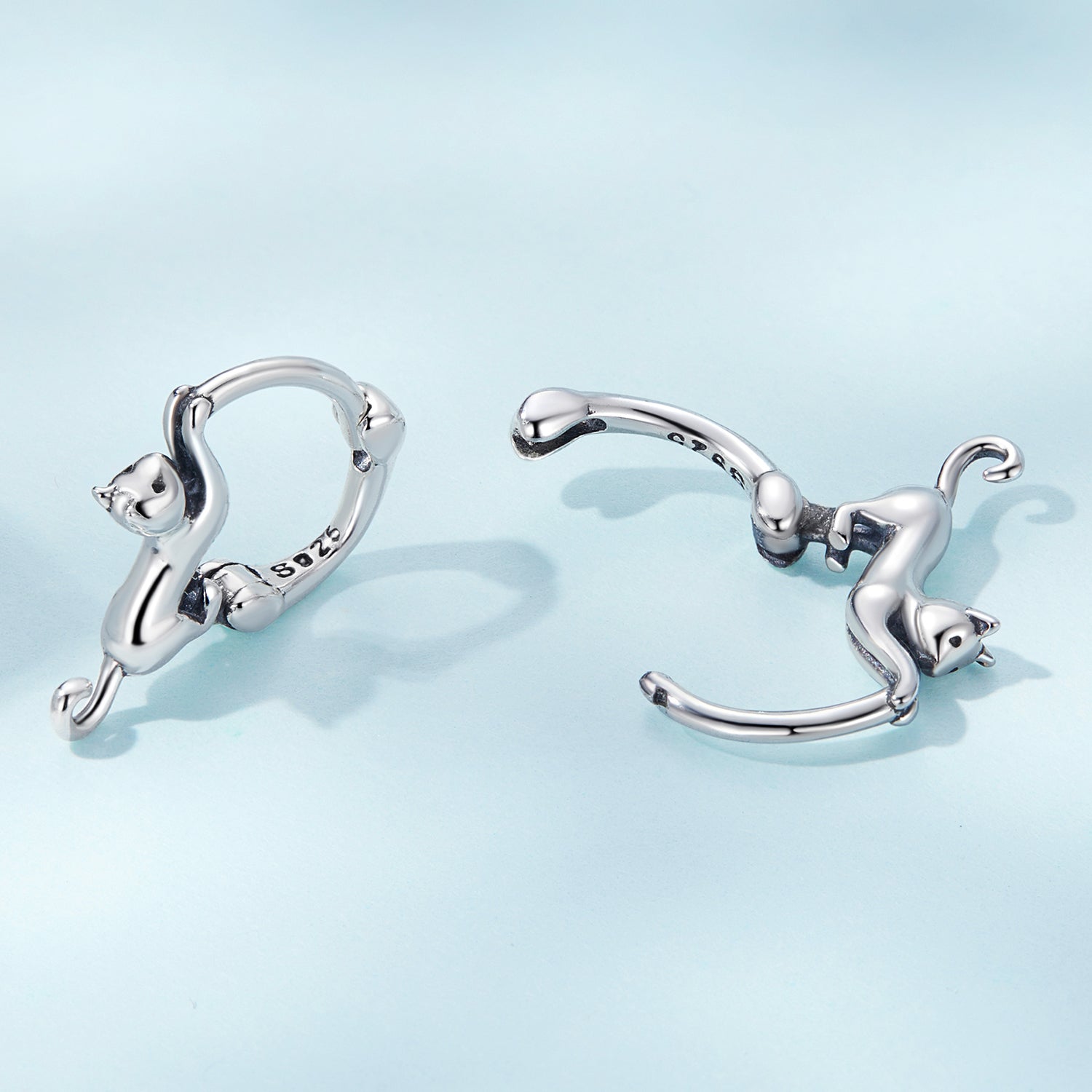 925 Sterling Silver Plated Gold Earrings Size 1.8cm for Women DestGlow