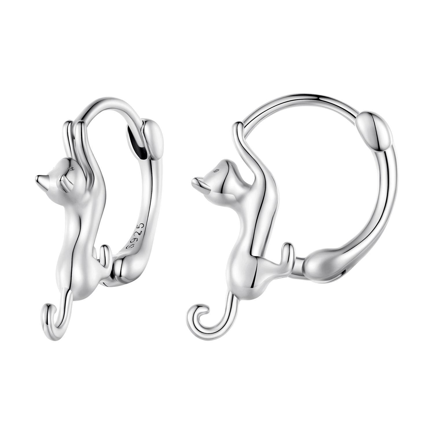 925 Sterling Silver Plated Gold Earrings Size 1.8cm for Women DestGlow
