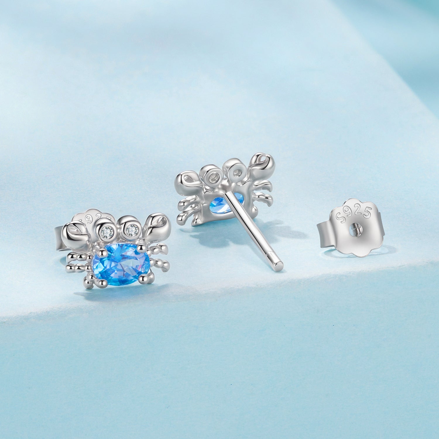 925 Sterling Silver White Gold Plated CZ Earrings for Women DestGlow