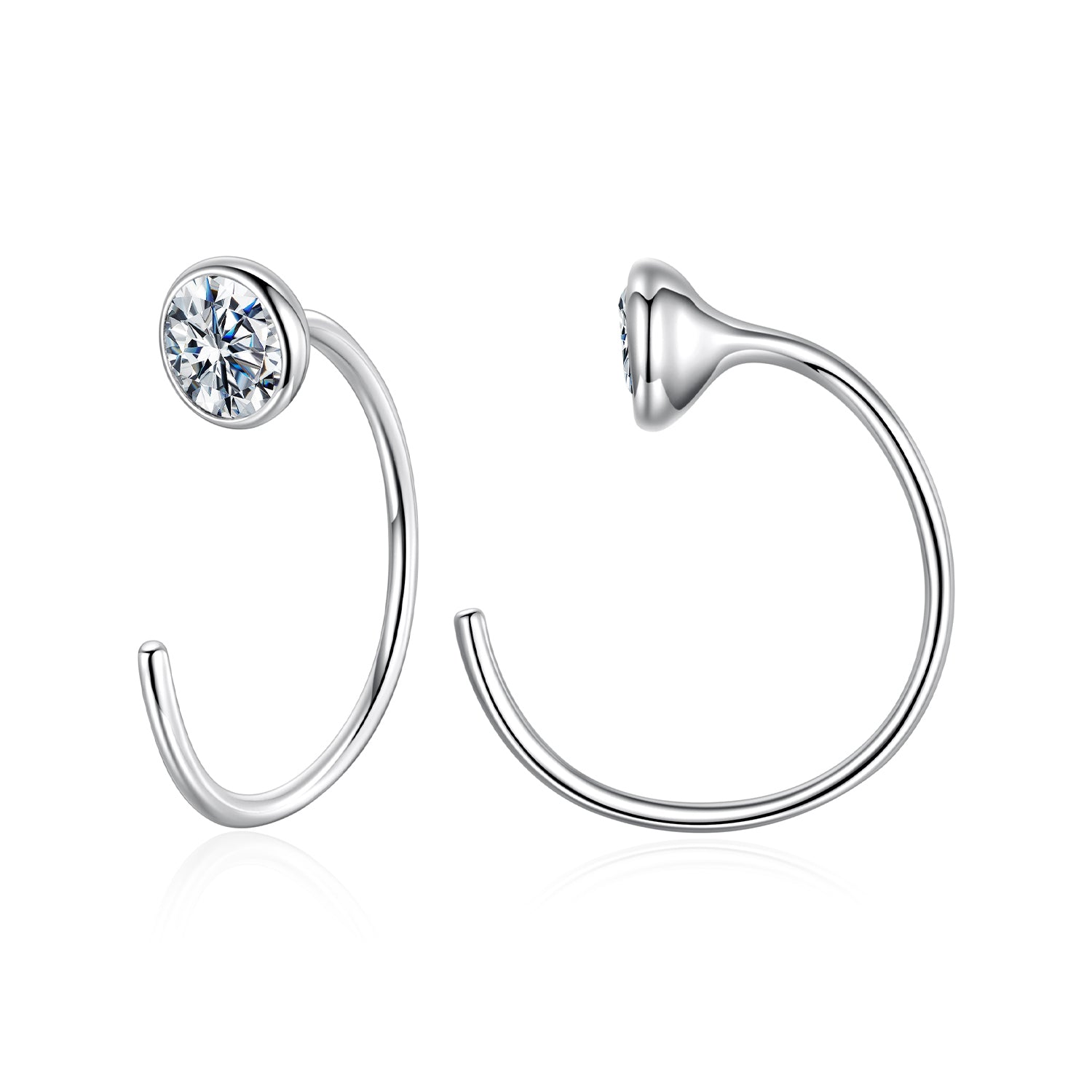925 Sterling Silver Moissanite 0.3 Carat Earrings for Women DestGlow
