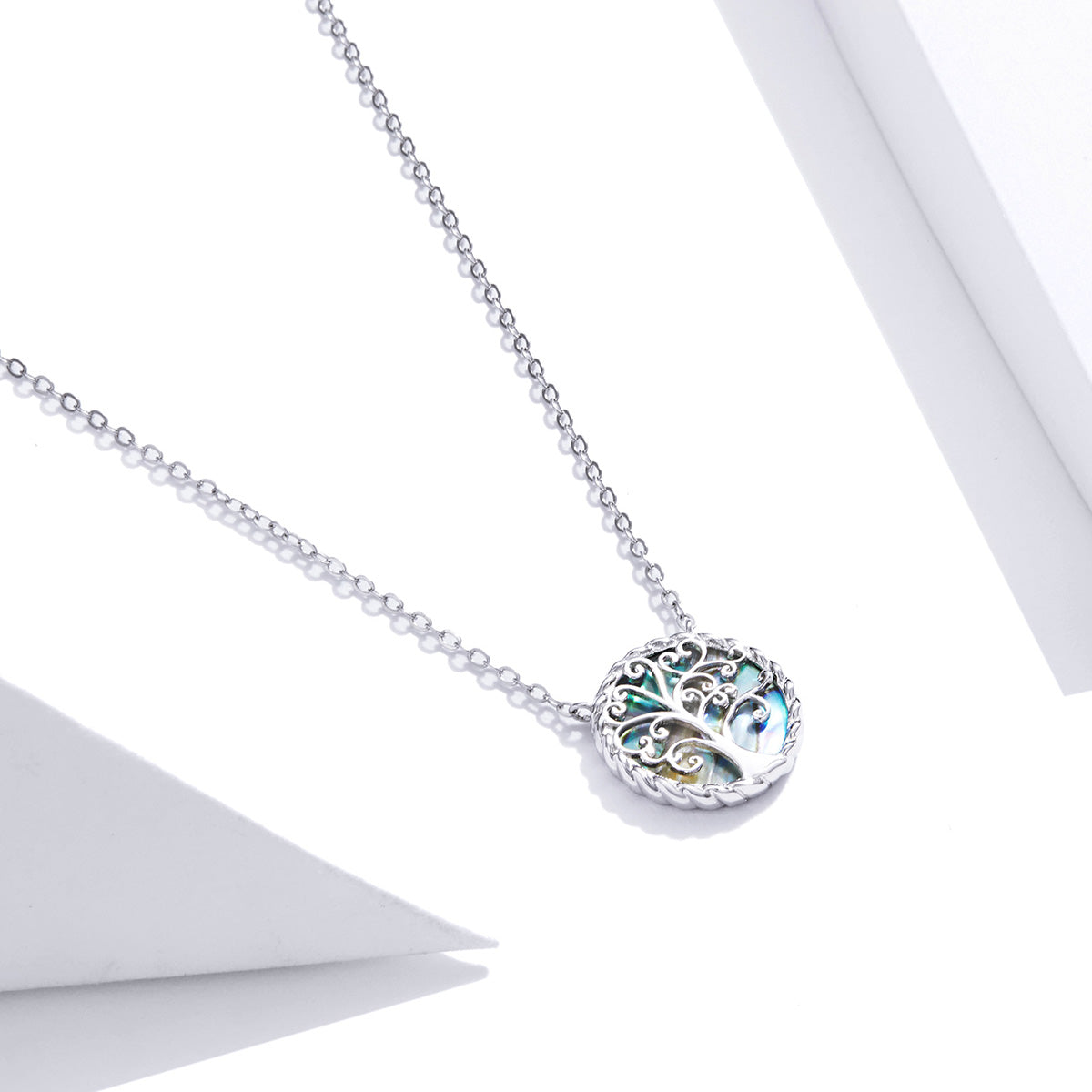 925 Sterling Silver Adjustable Mica Necklace for Women DestGlow