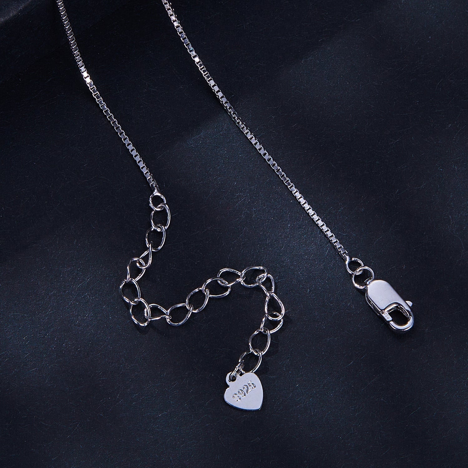 925 Sterling Silver Moissanite 1.5mm Necklace 400+50mm for Women DestGlow
