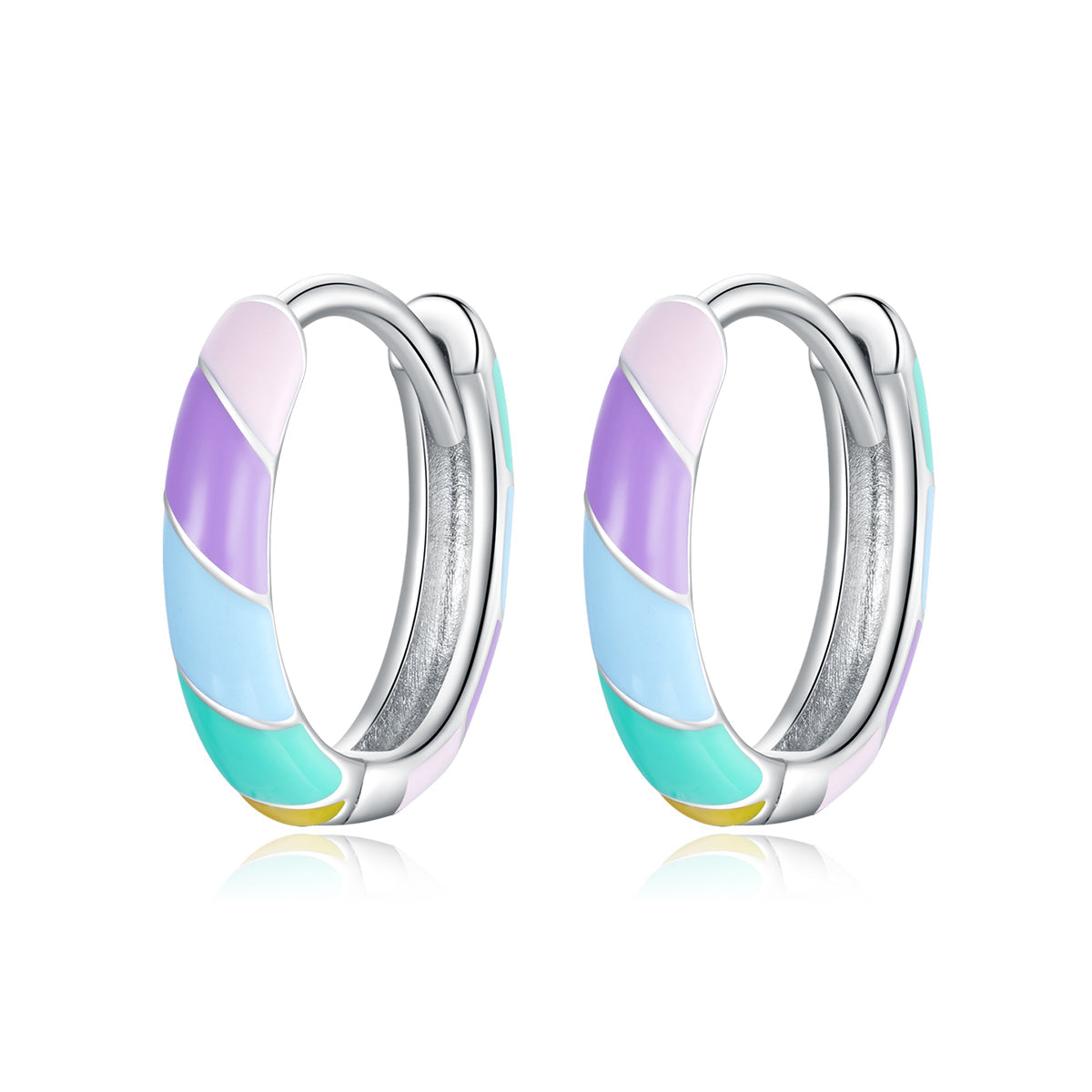 S925 Sterling Silver Enamel Earrings for Women DestGlow