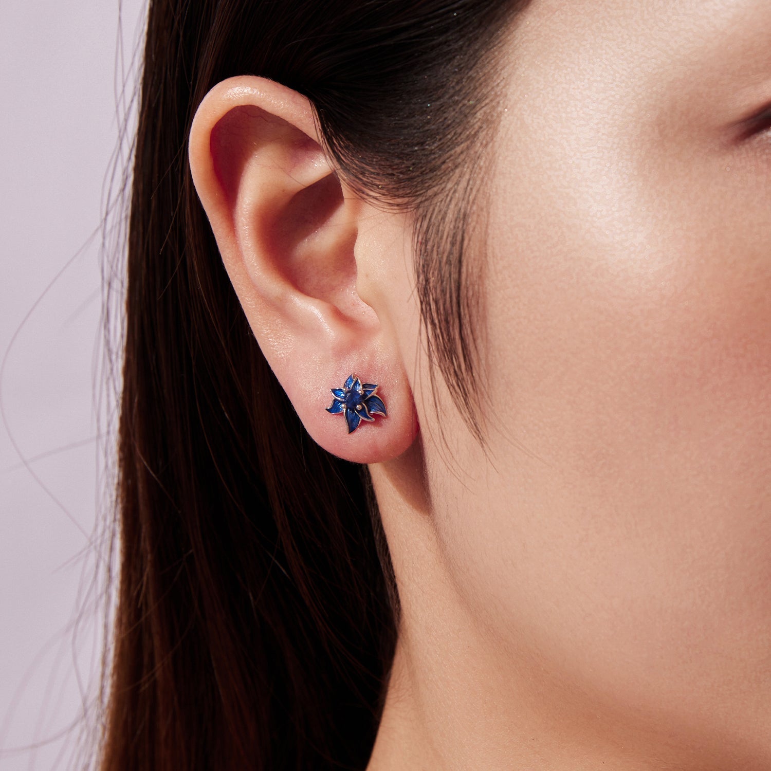 925 Sterling Silver Earrings with Enamel Process and Pavé Setting CZ DestGlow