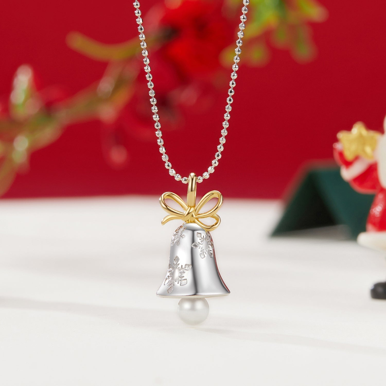 925 Sterling Silver Necklace with Quality Shell Pearl, Length 40+5cm, for Women DestGlow