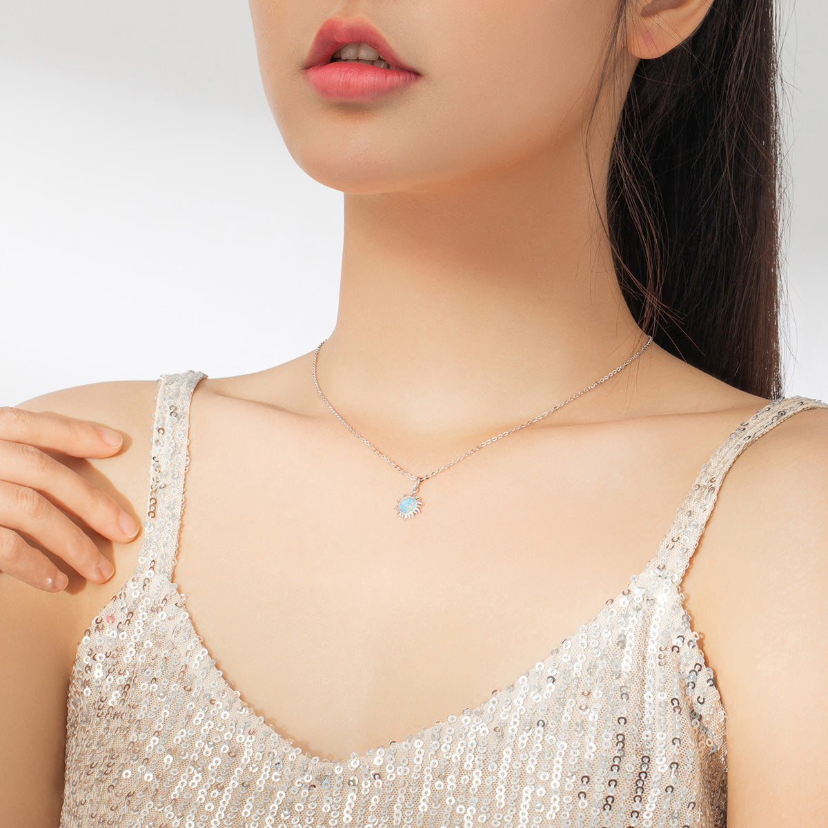 925 Sterling Silver Necklace 45cm for Women DestGlow