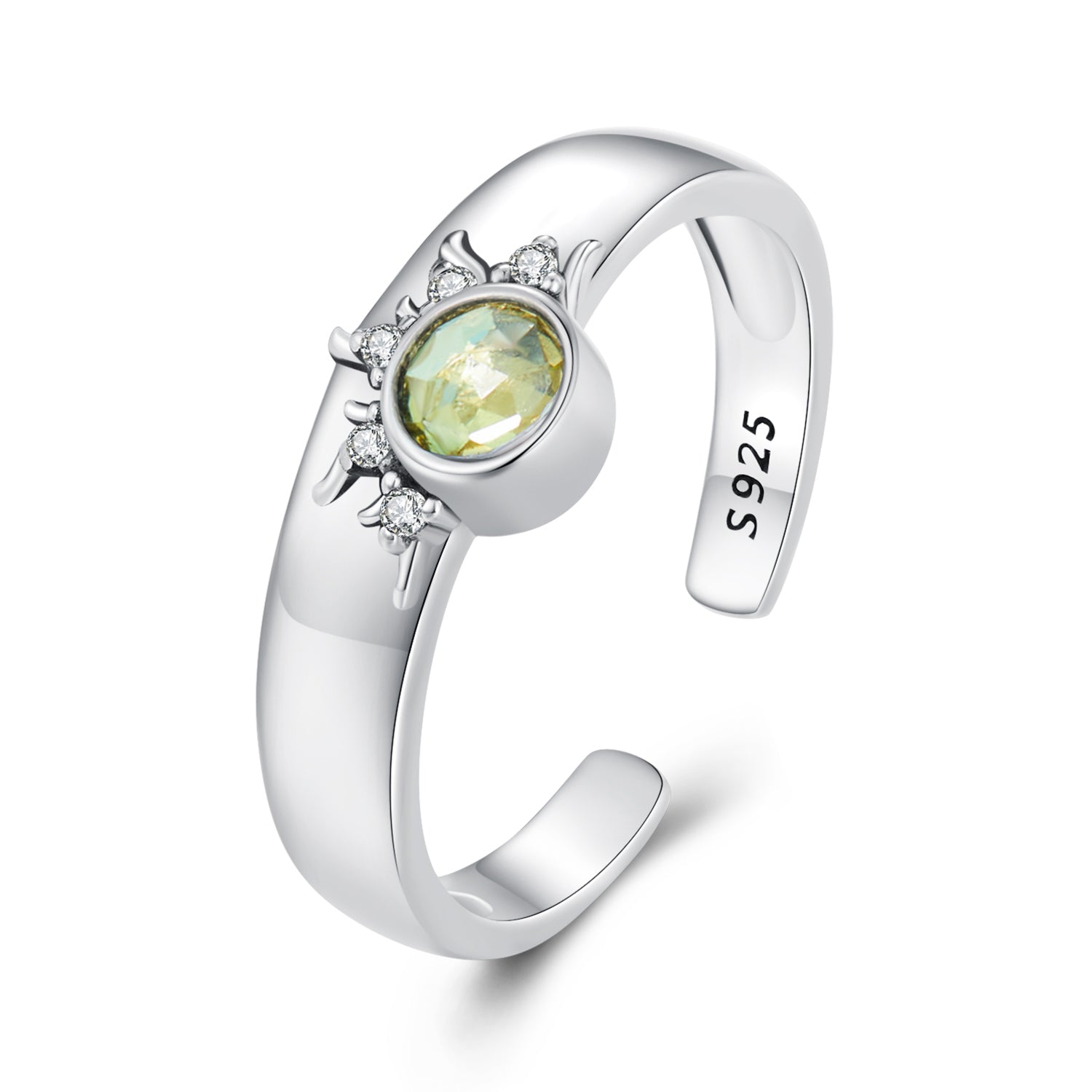 925 Sterling Silver Pavé Setting CZ Ring 2.6-4.3mm Width for Women DestGlow