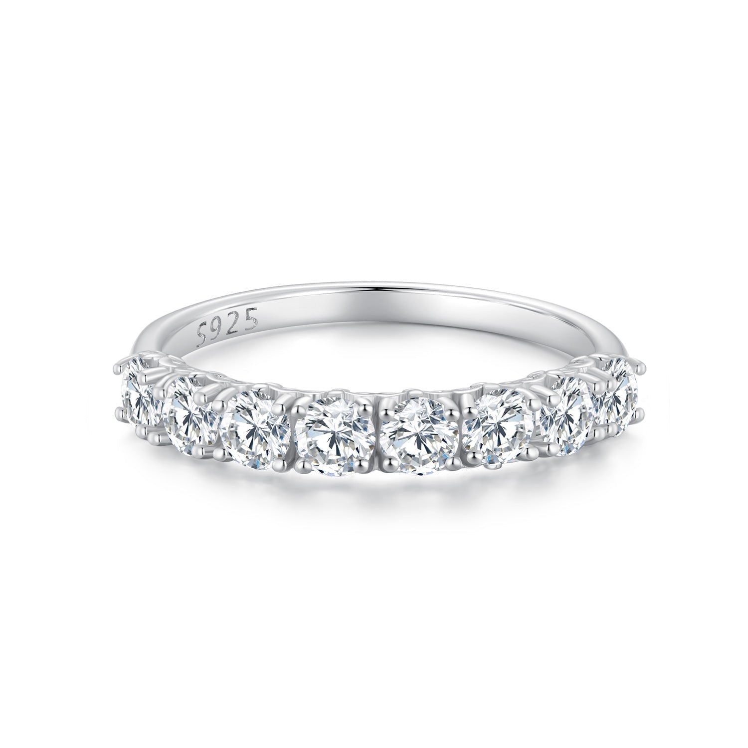 925 Sterling Silver Plated Moissanite Ring Size 5 for Women DestGlow