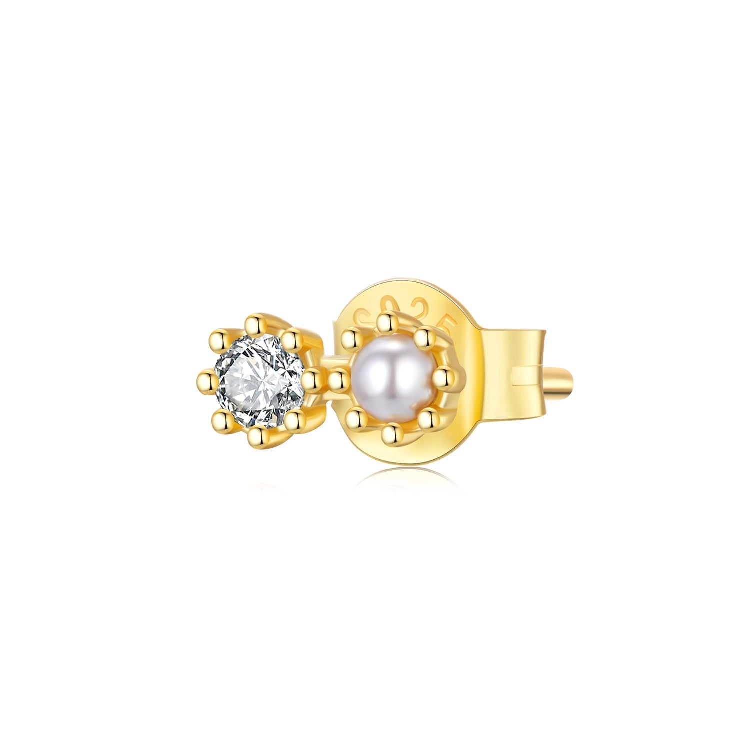 925 Sterling Silver & Quality Shell Pearl Mini Stud Earrings for Women DestGlow