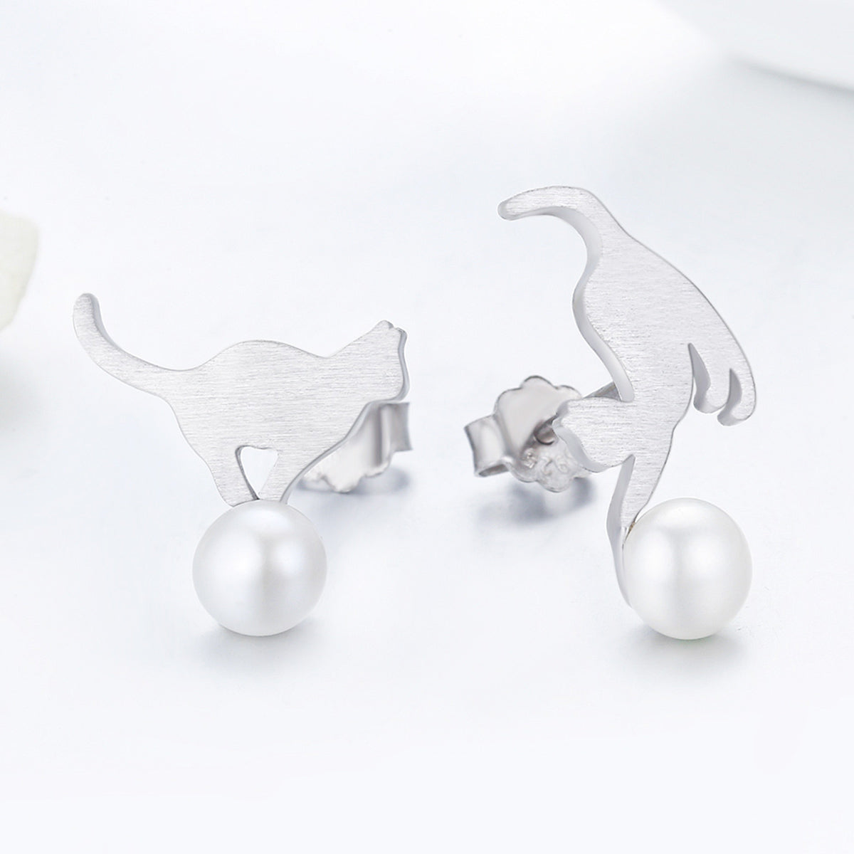 925 Sterling Silver Shell Pearl Earrings for Women DestGlow