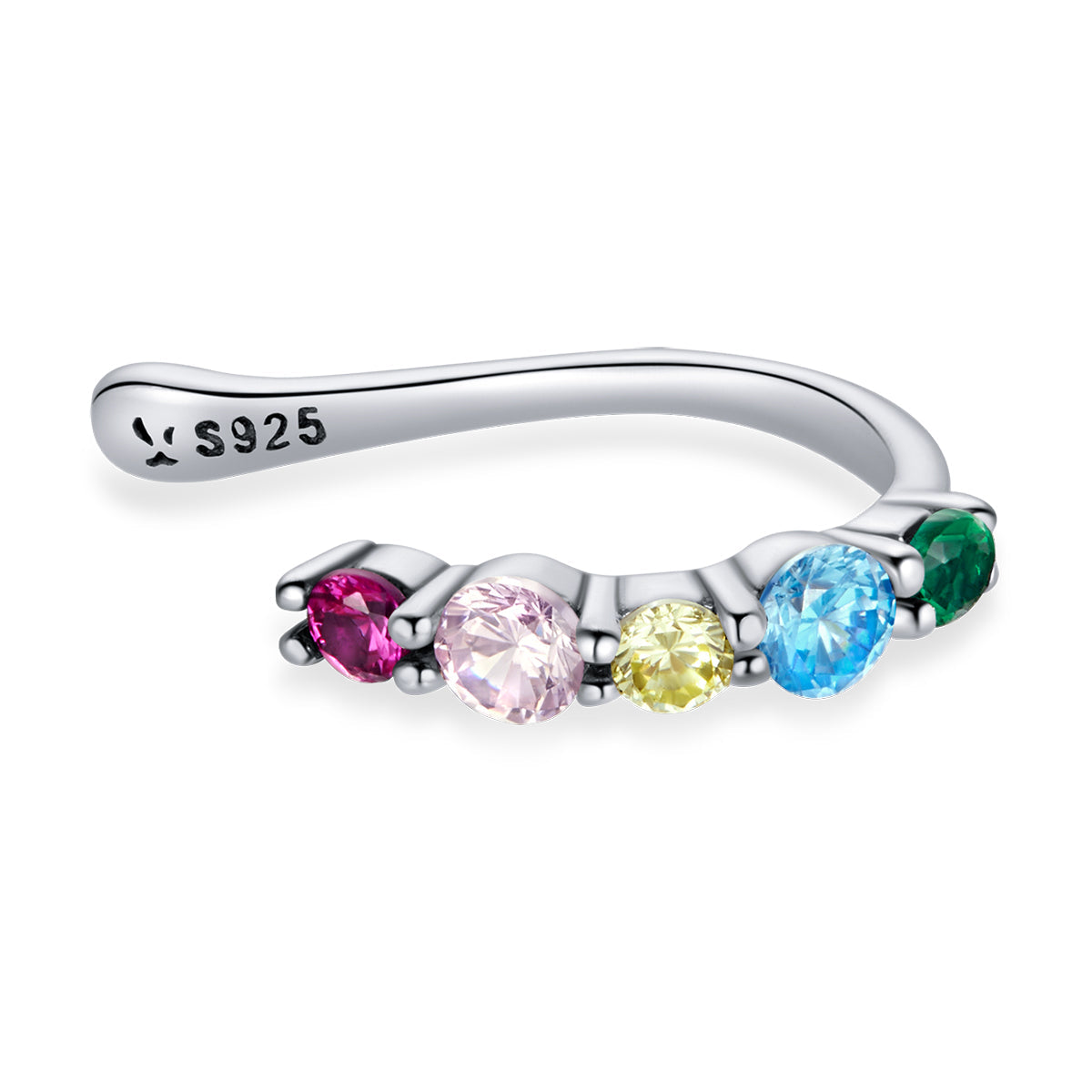 925 Sterling Silver Earrings with Pavé Setting & CZ - Oxidized Silver - 0.3*1.2cm DestGlow