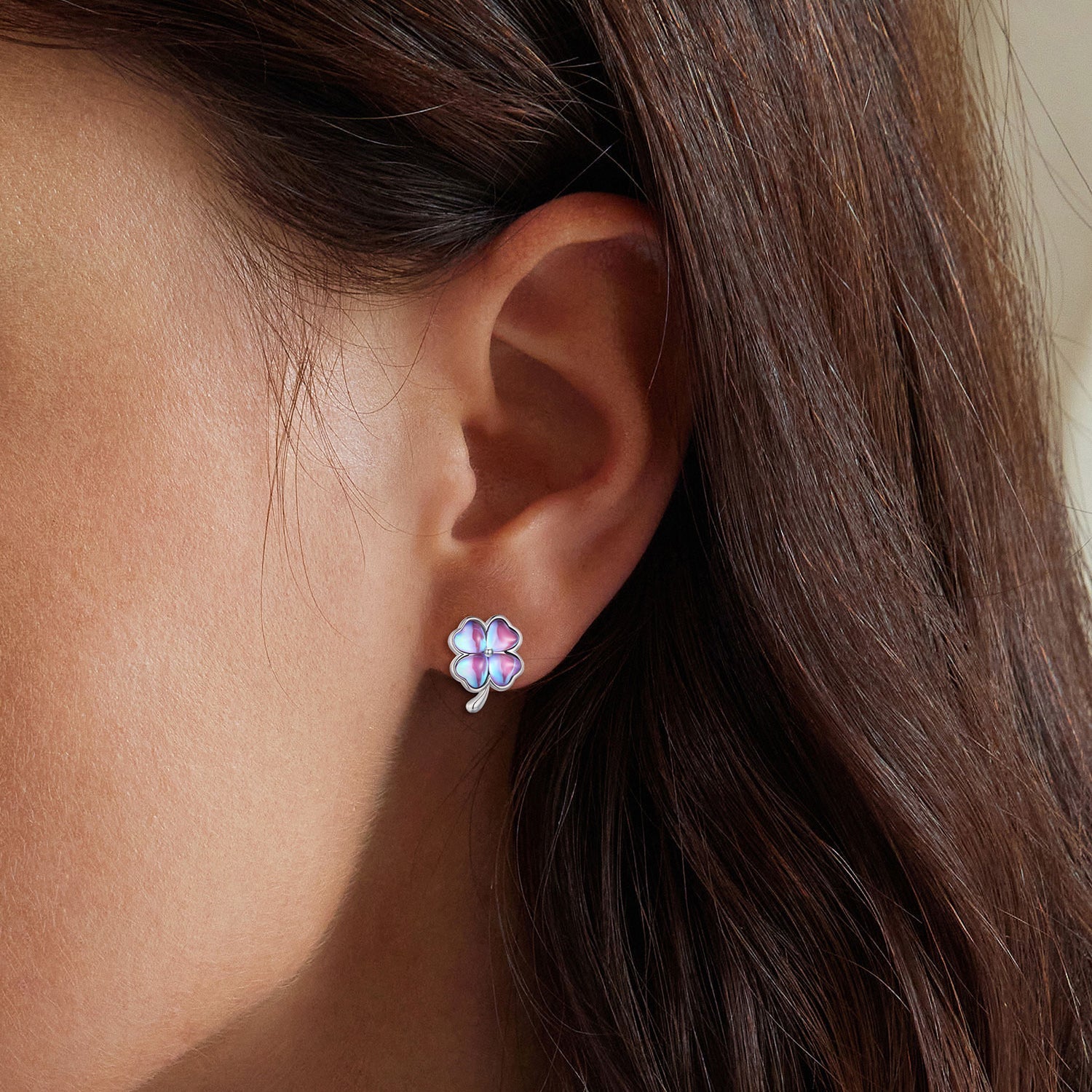 925 Sterling Silver Transparent Glass Earrings for Women DestGlow