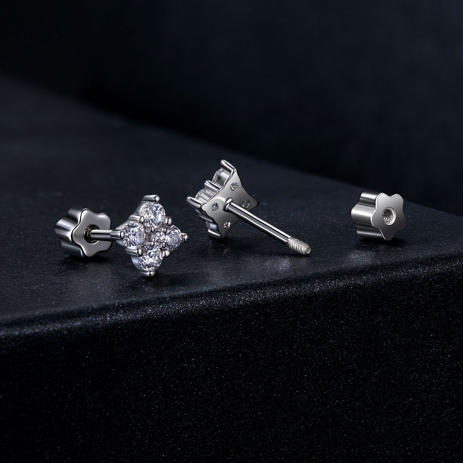 925 Sterling Silver 10mm Moissanite Earrings for Women DestGlow