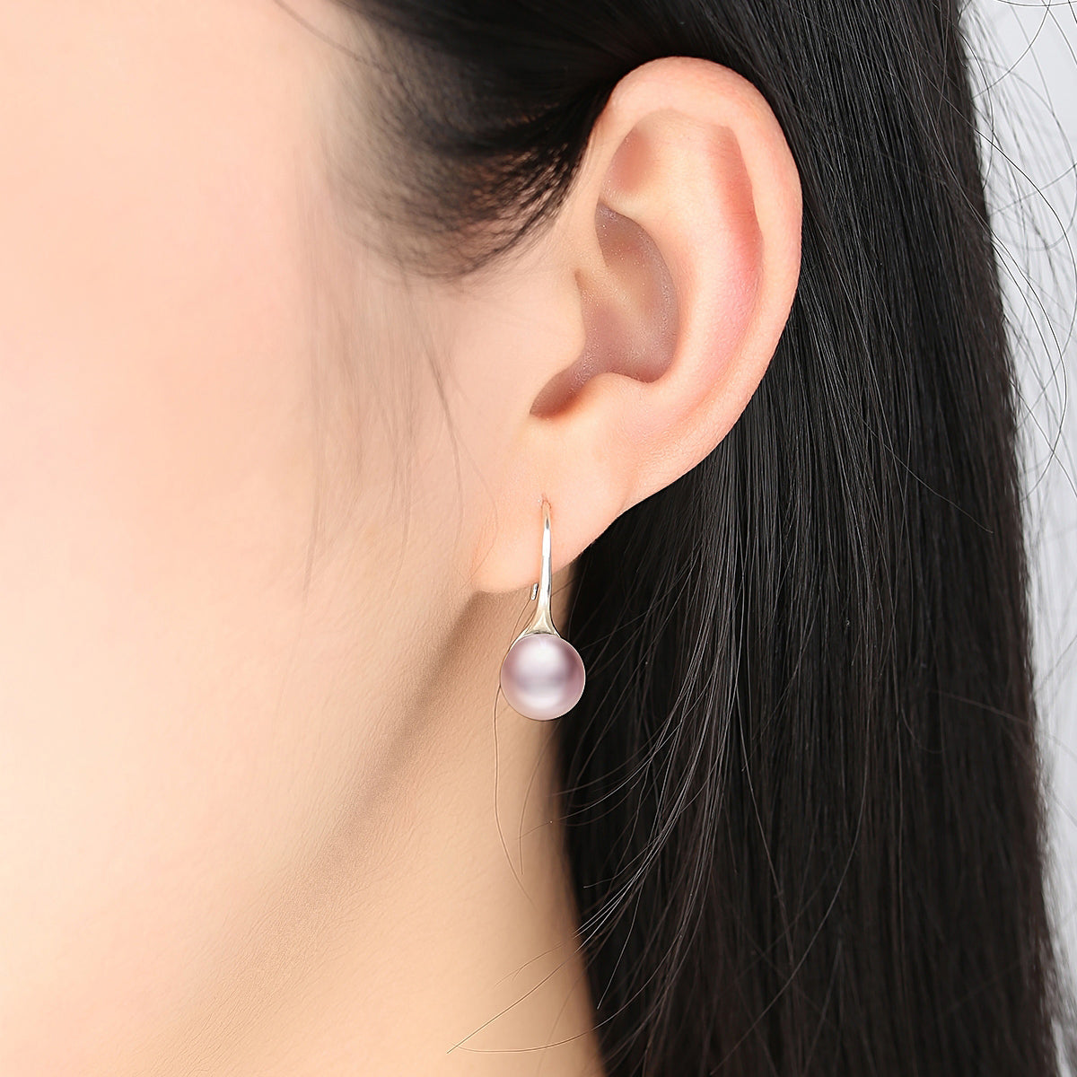 925 Sterling Silver Oxidized Pearl Earrings for Women DestGlow
