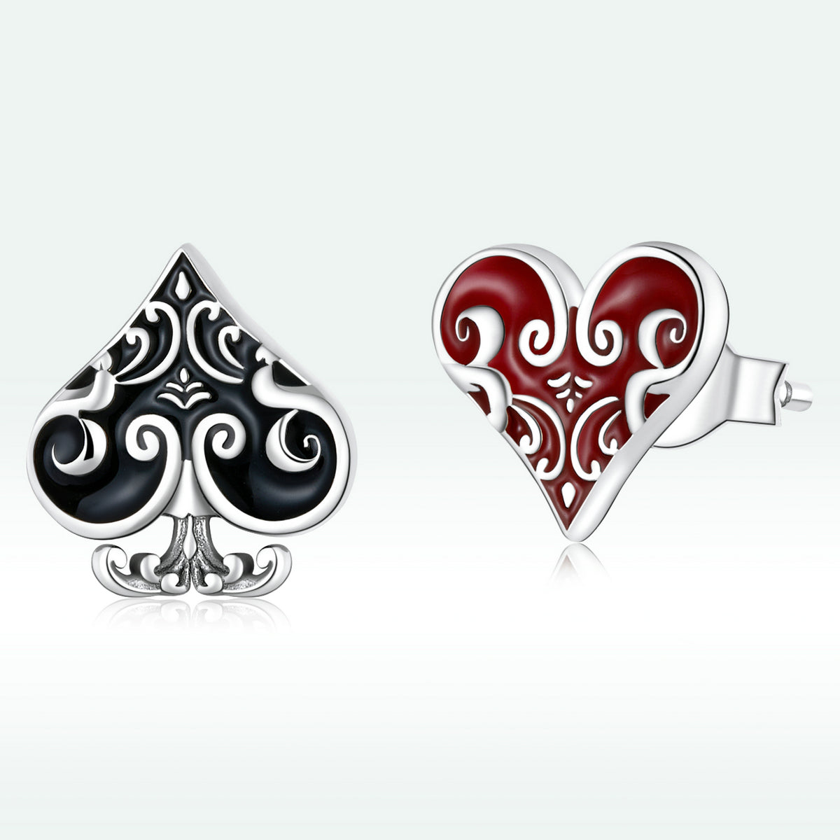 S925 Sterling Silver Oxidized Earrings with Enamel - Perfect for Any Occasion DestGlow