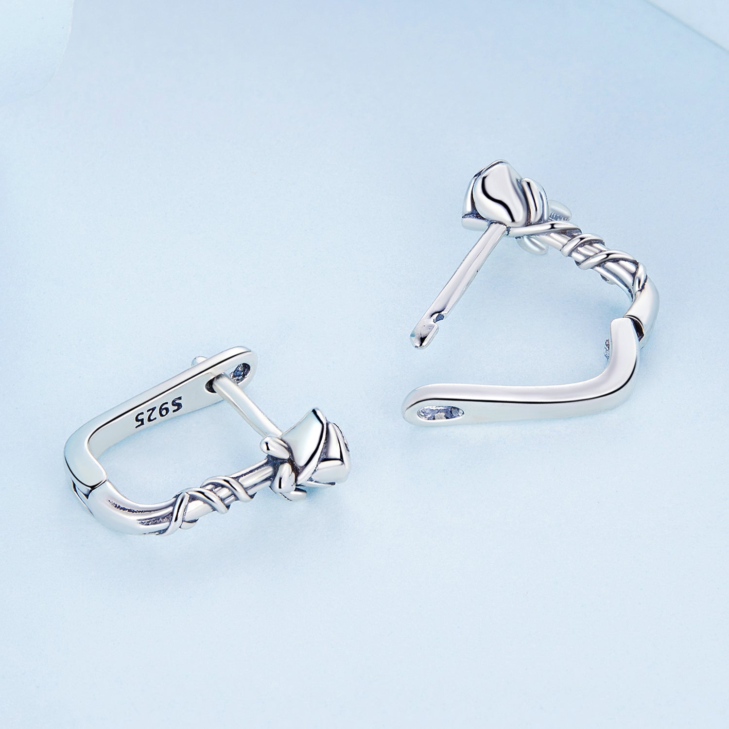 925 Sterling Silver Earrings with Oxidized Finish for Women DestGlow