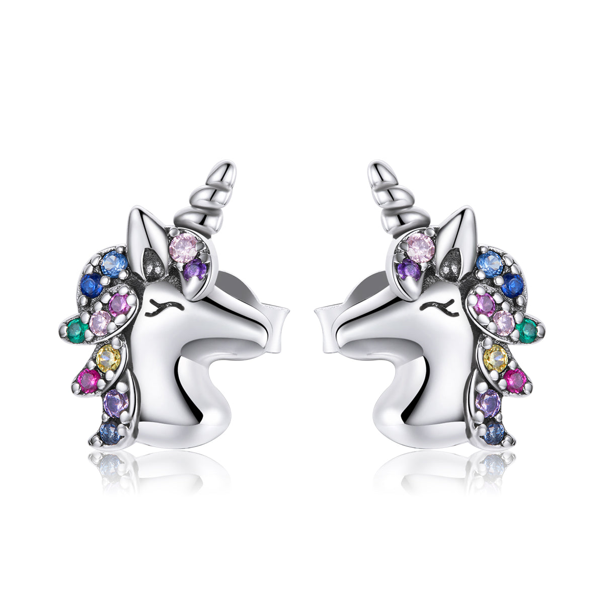 925 Sterling Silver Earrings with Pavé Setting CZ, Oxidized, 1.4x0.9cm for Women DestGlow