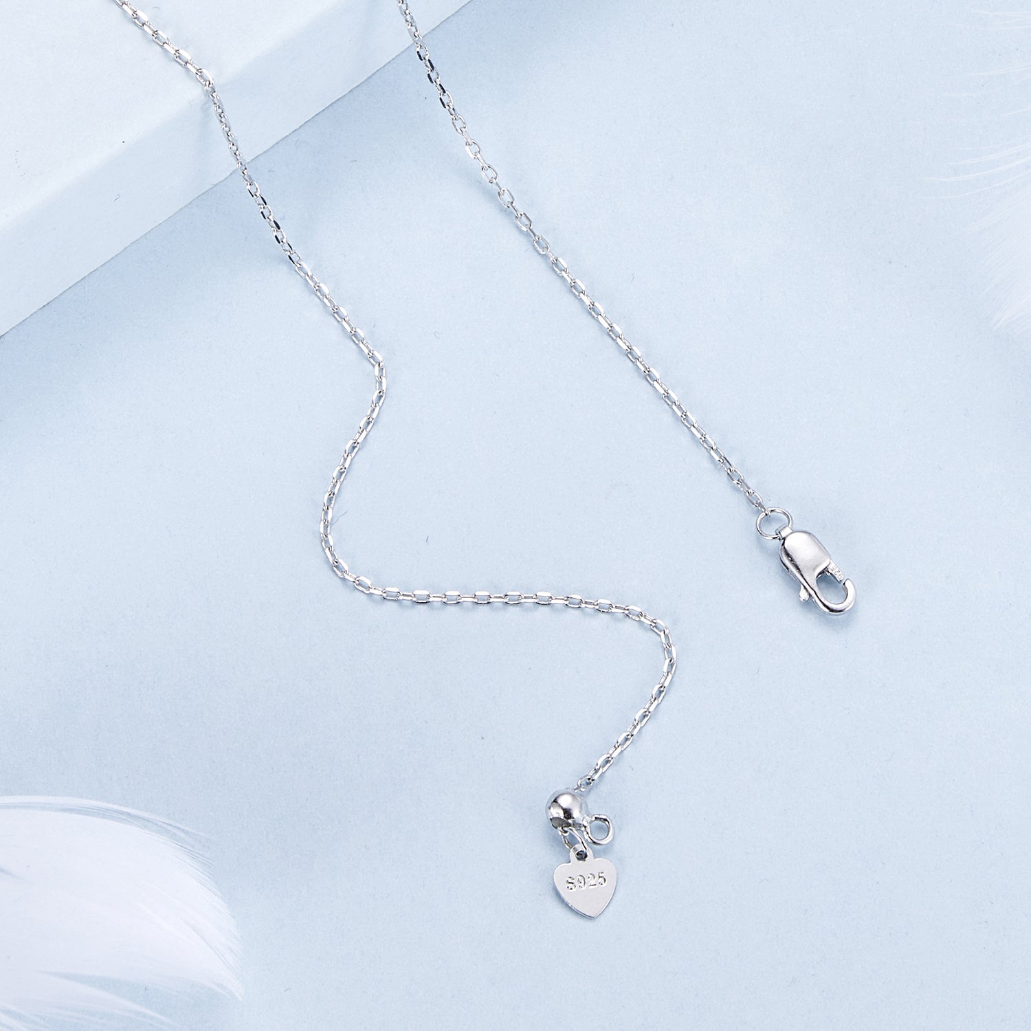 925 Sterling Silver 400mm CZ Pavé Setting Necklace for Women DestGlow