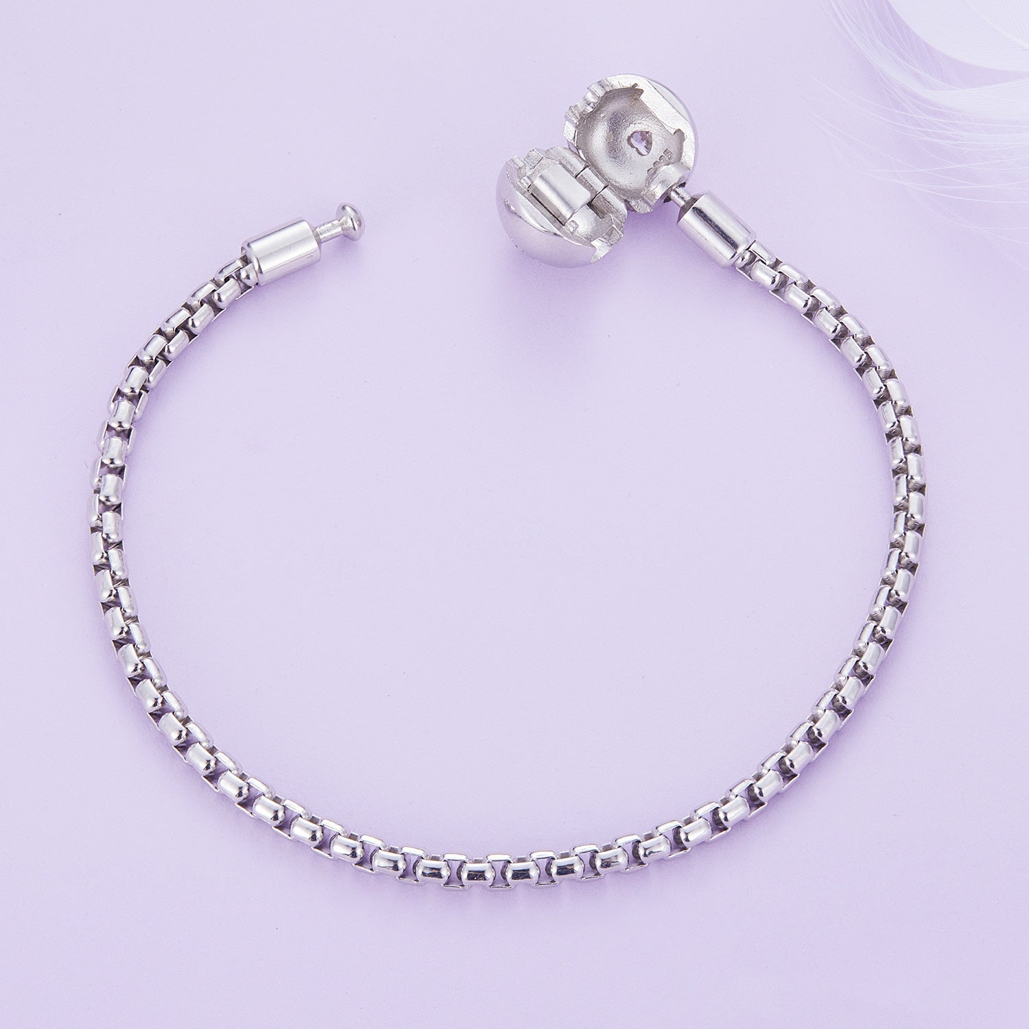 925 Sterling Silver Bracelet 19cm with CZ Stones for Women DestGlow