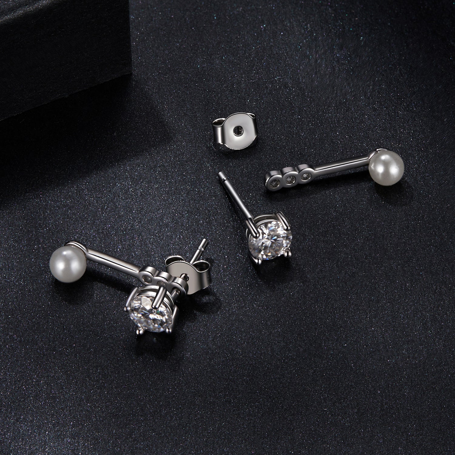925 Sterling Silver 0.50 Carat Moissanite Earrings for Women DestGlow