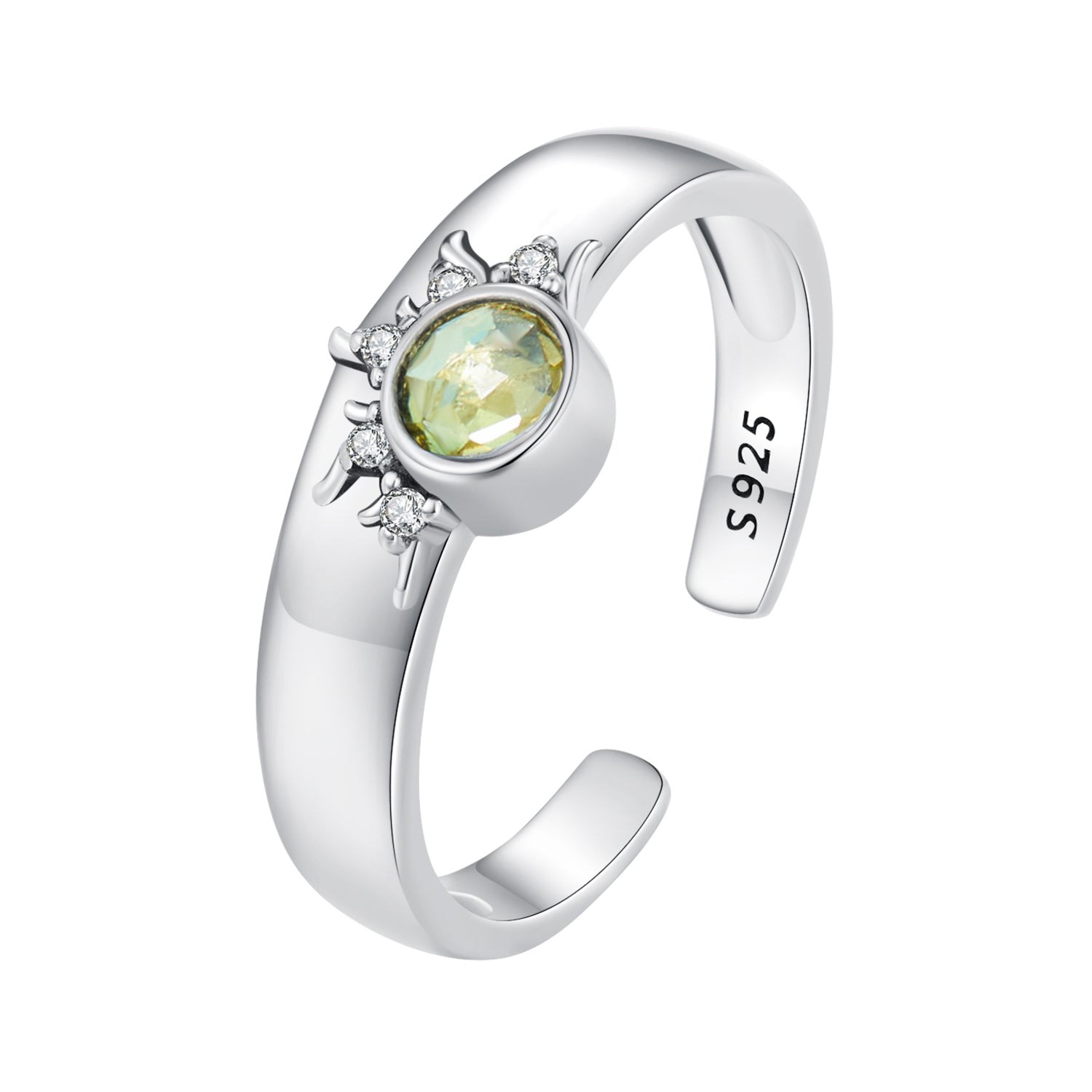 925 Sterling Silver Pavé Setting CZ Ring 2.6-4.3mm Width for Women DestGlow