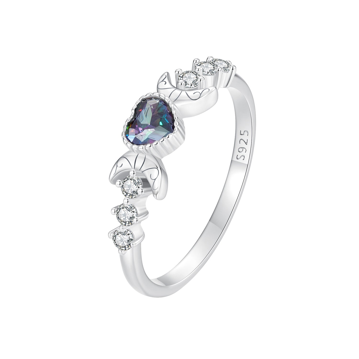 925 Sterling Silver Ring with Pavé Setting CZ, Size 7.0, Women’s Jewelry DestGlow