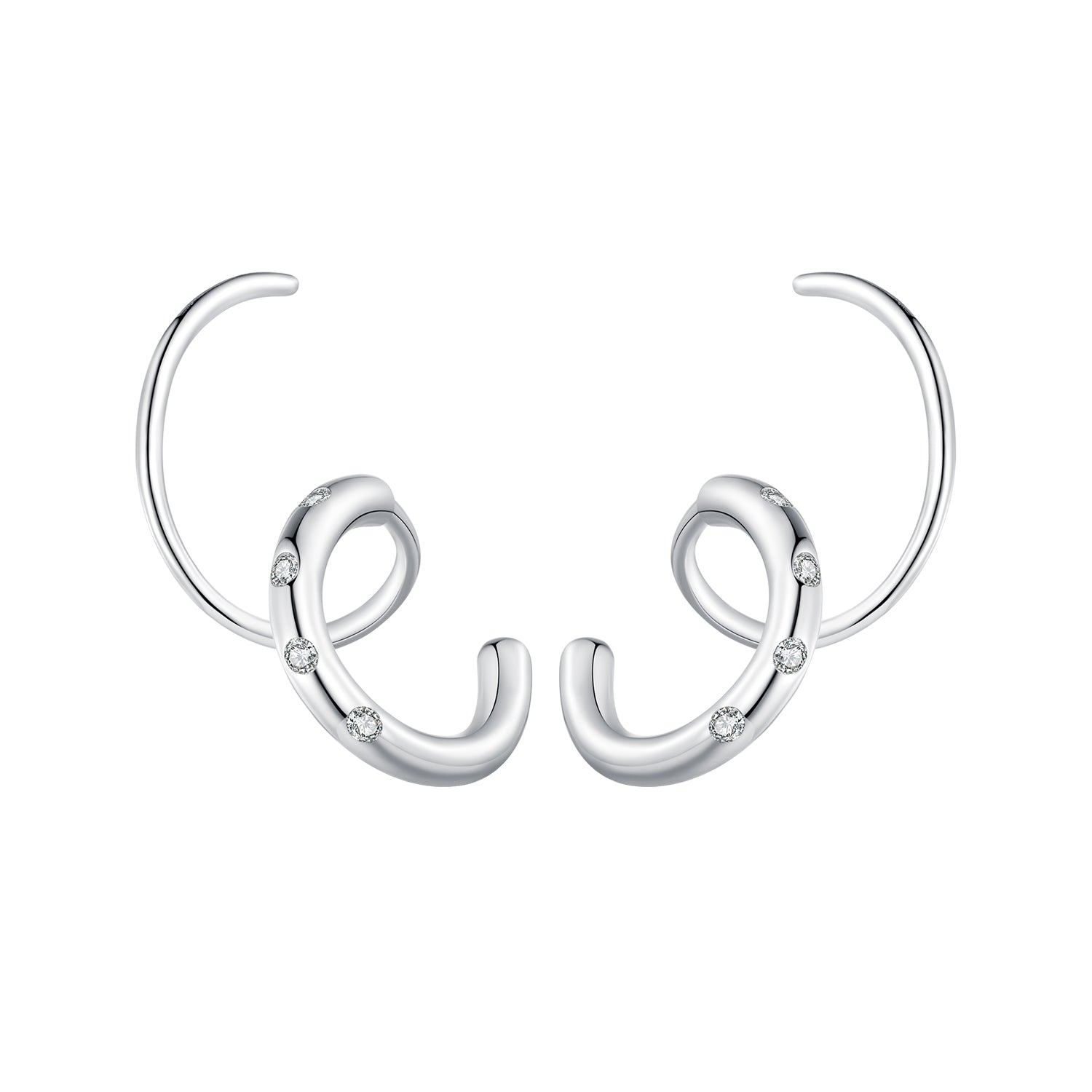 925 Sterling Silver CZ Pavé Earrings for Women DestGlow